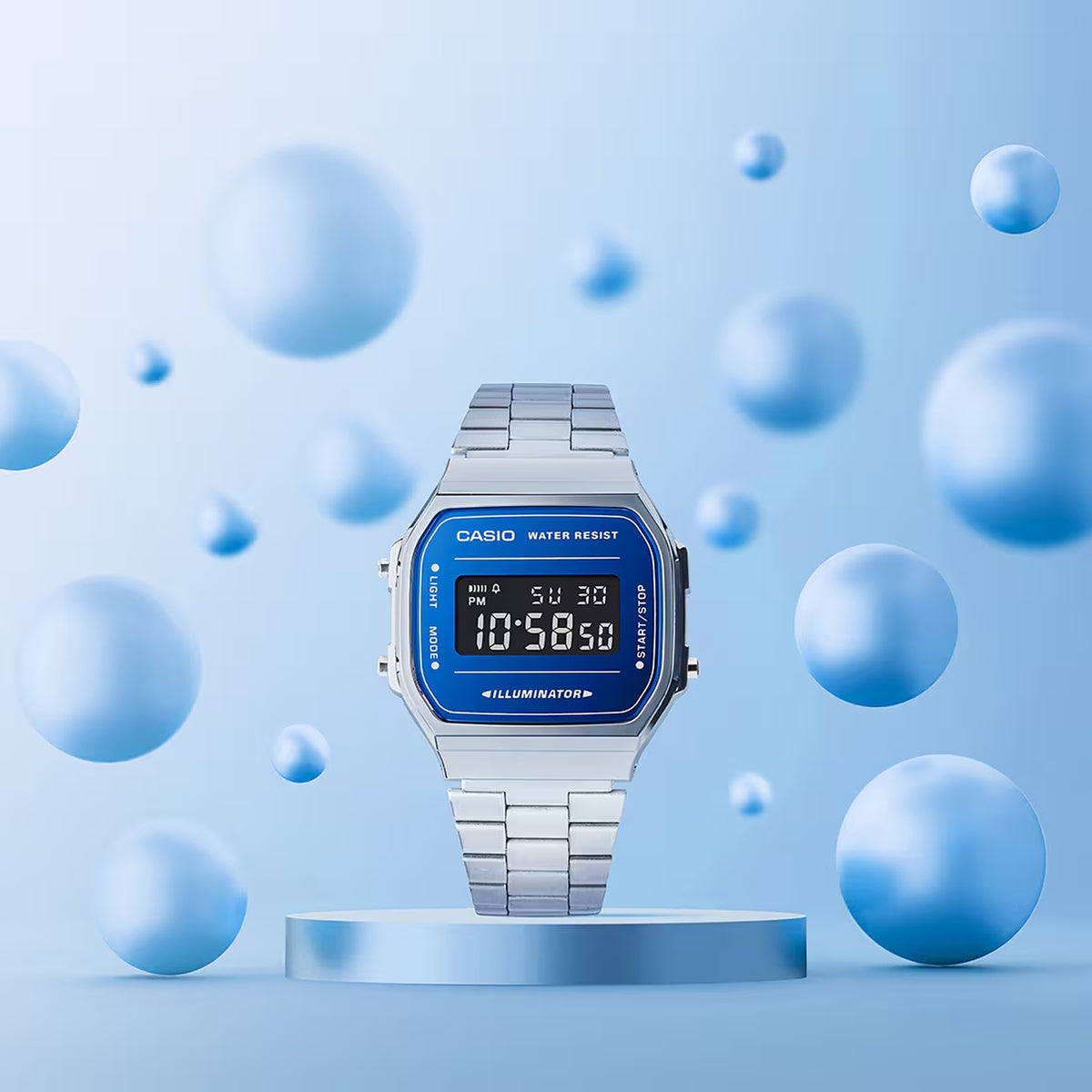 Casio Vintage A168WEM-2B Digitaluhr Blau