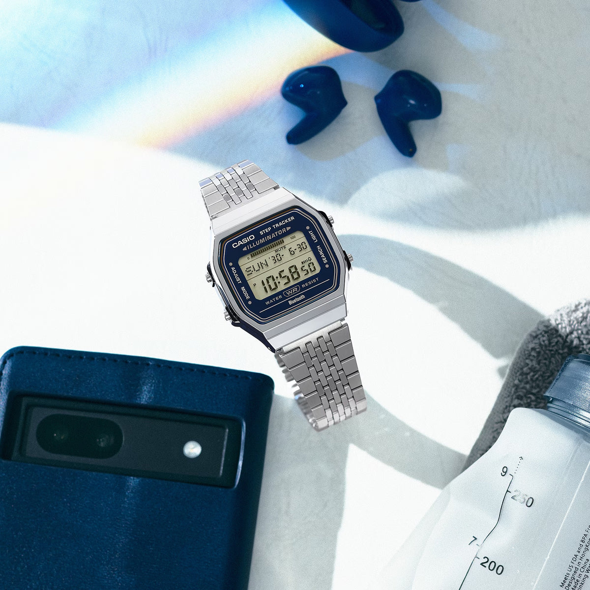 Casio Vintage ABL-100WE-2A Bluetooth Digitaluhr Blau