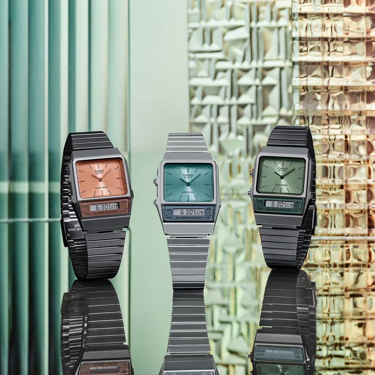 Orologio Casio Vintage AQ-800EC-2A Analogico / Digitale Blu