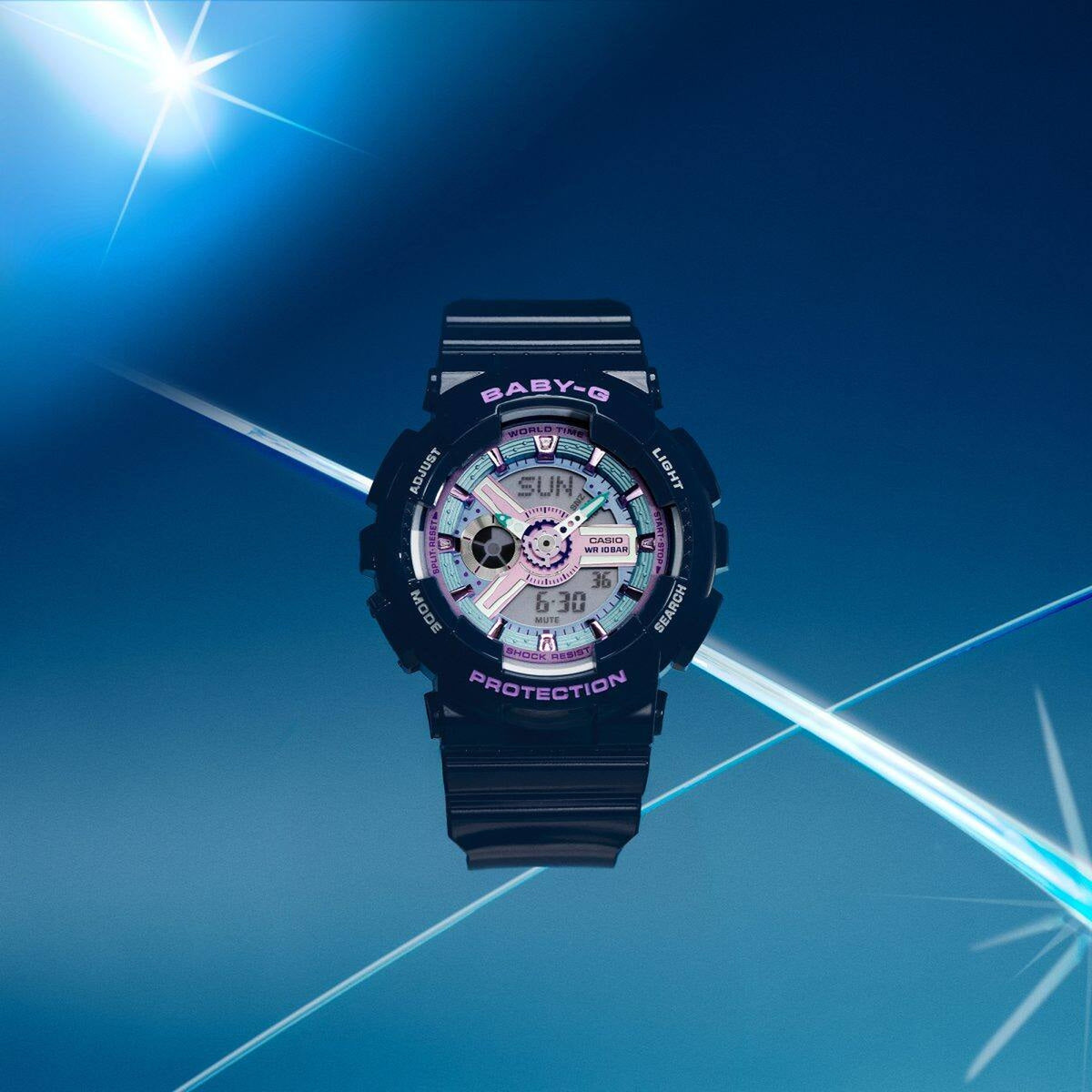 Casio Baby-G BA-110MC-2A Damenuhr Blau Pink
