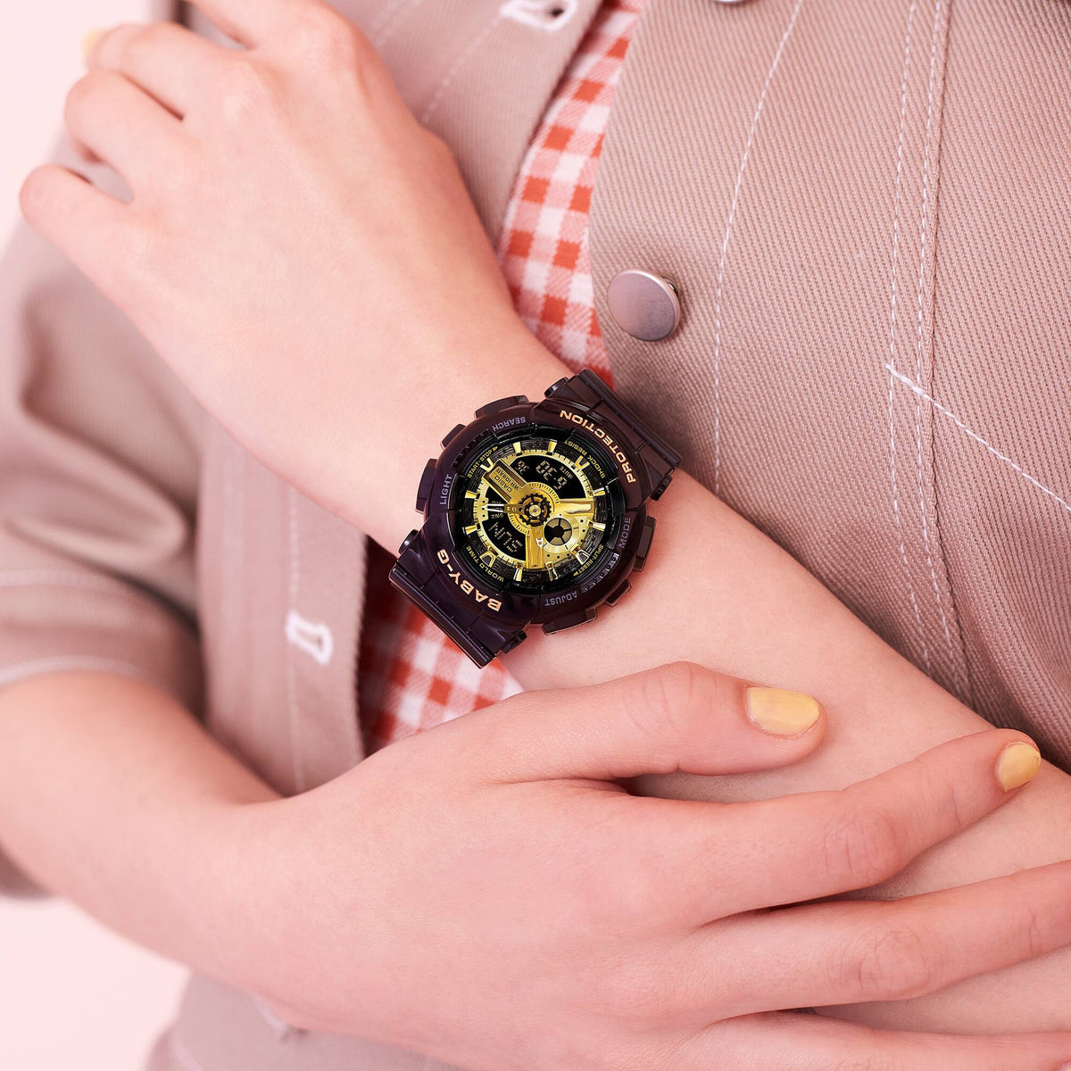Casio Baby-G BA-110X-1A Damenuhr Schwarz Gold
