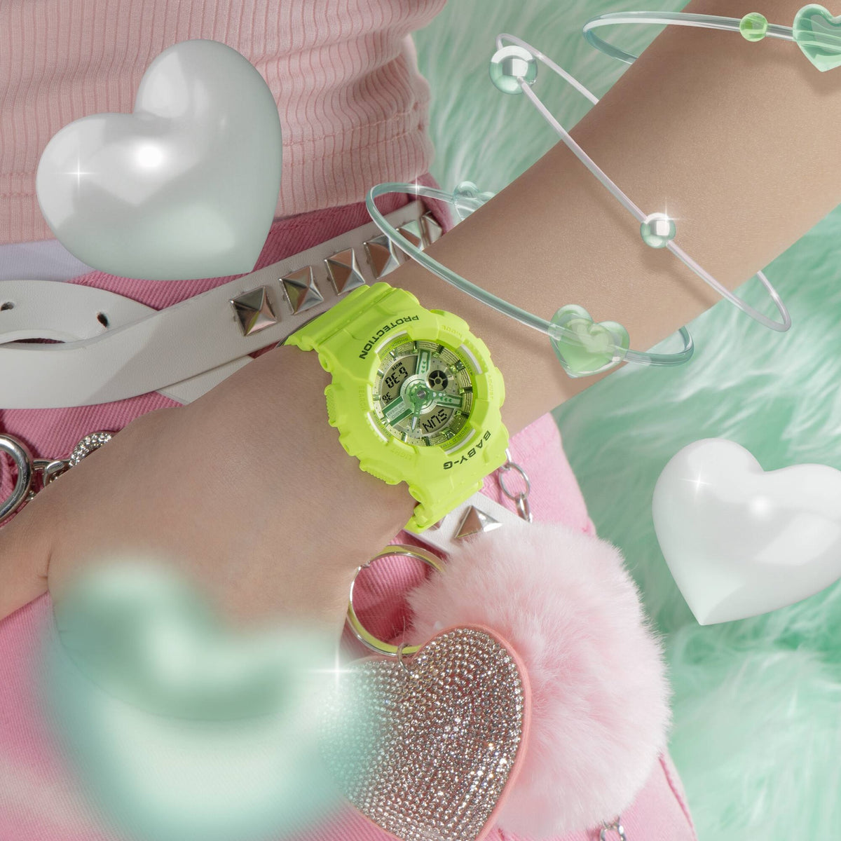 Casio Baby-G BA-110YK-3A Damenuhr Neon Grün