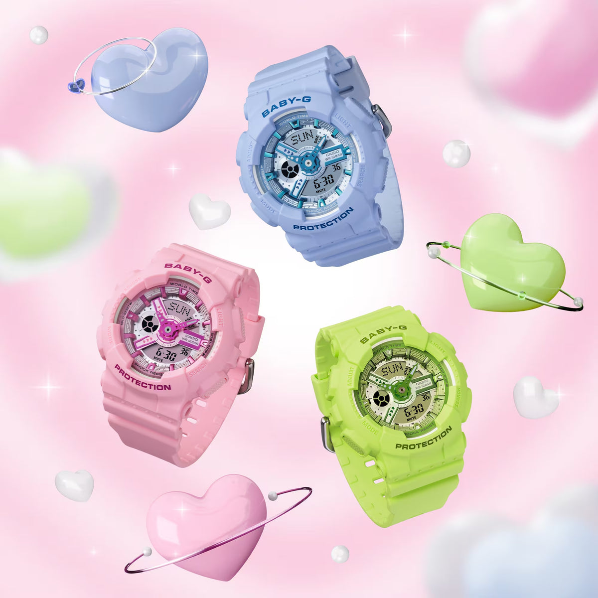 Casio Baby-G BA-110YK-3A Damenuhr Neon Grün