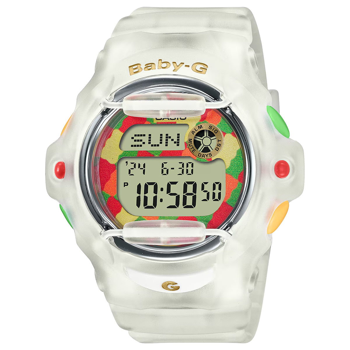 Casio Baby-G BG-169HRB-7 Damenuhr Weiß Mehrfarbig Haribo