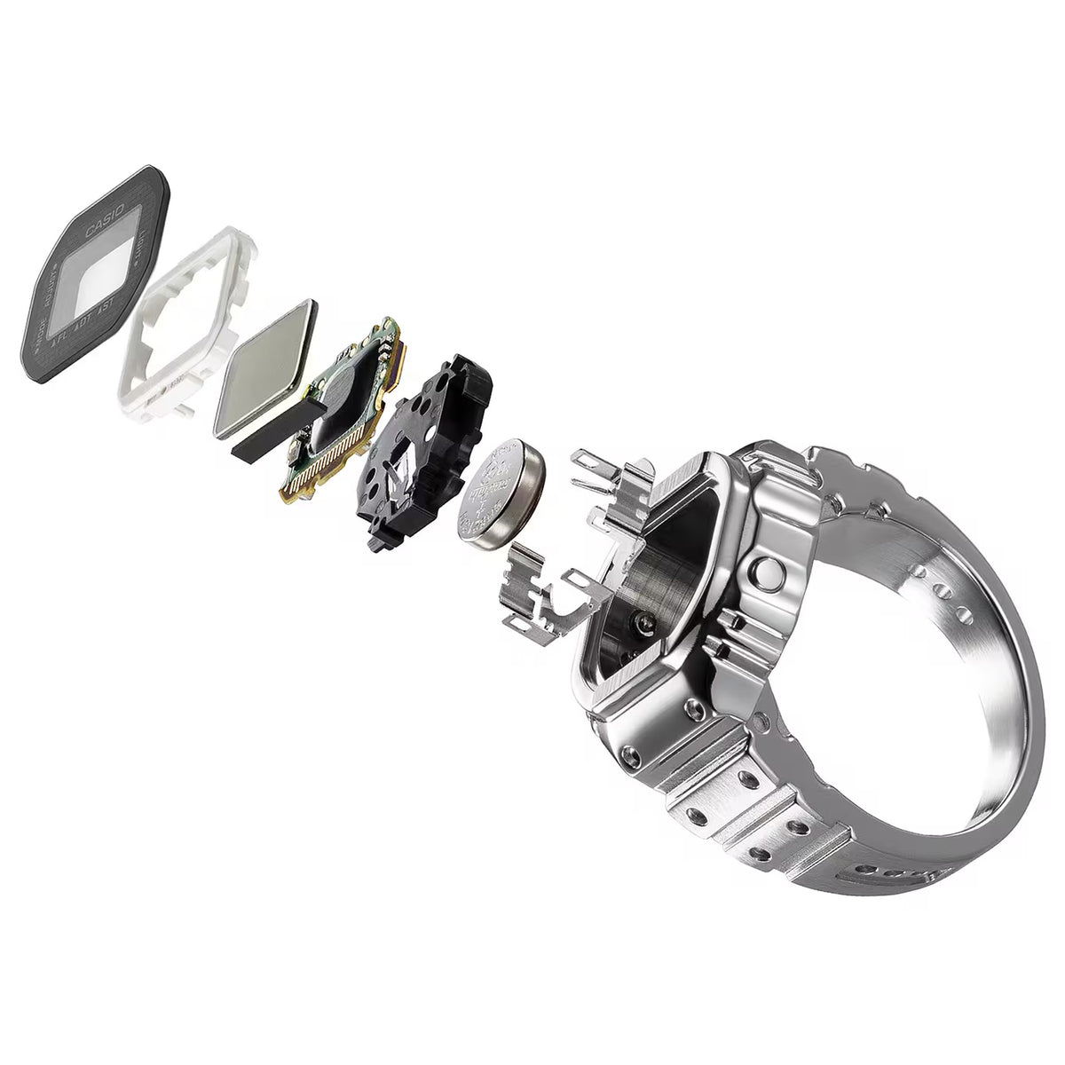 Bague Montre Casio CRW-001-1 Digitale Argenté