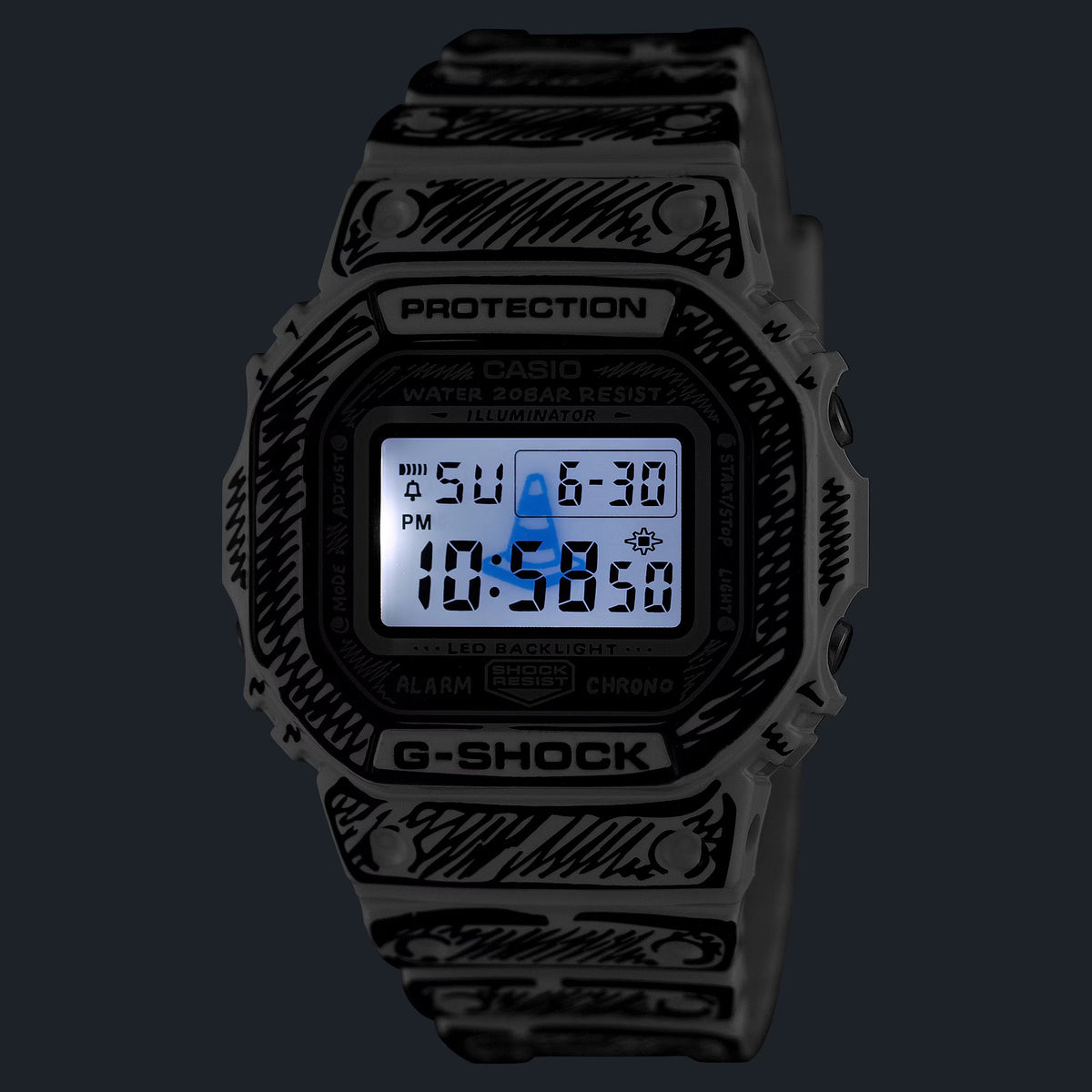 Casio G-Shock Uhr DW-5600JV-7 Herren Weiß Schwarz Joshua Vides