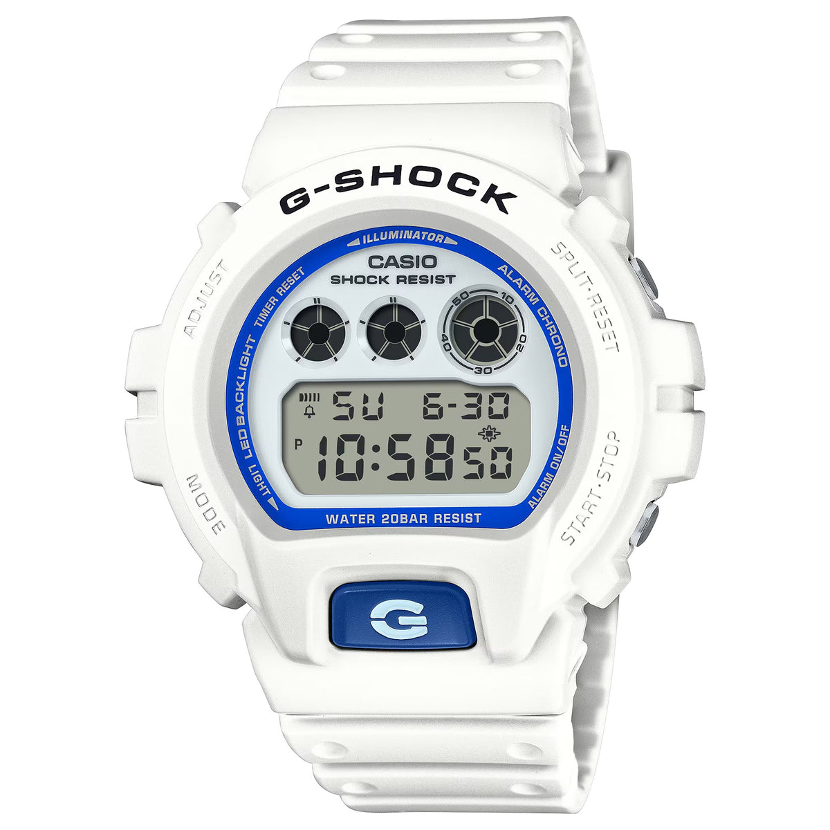 Casio G-Shock DW-6900HDS-7 Herrenuhr Weiß Blau