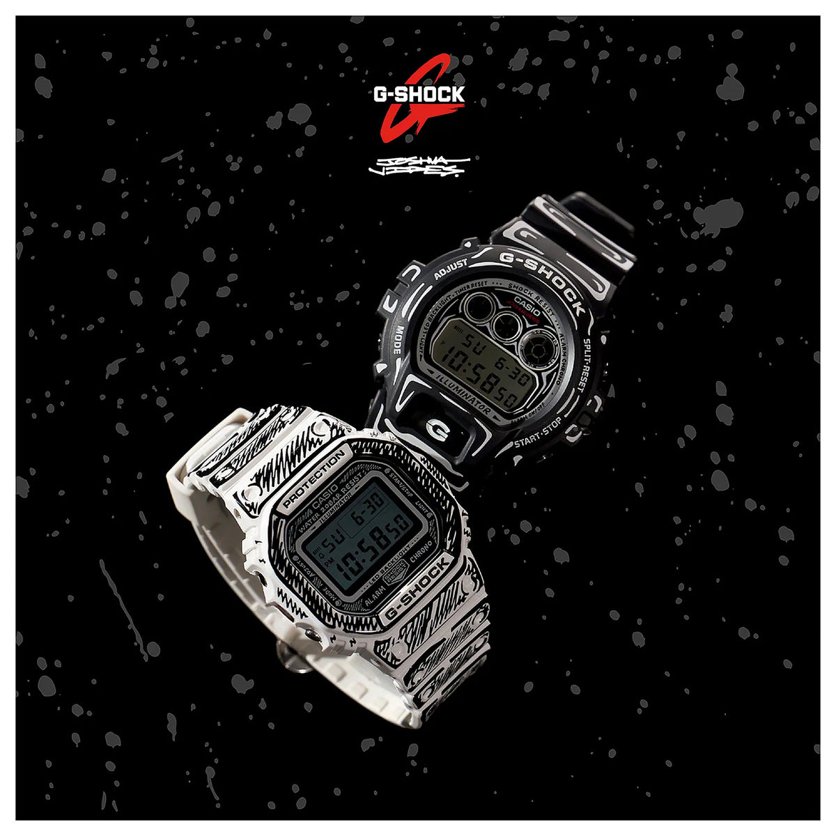 Casio G-Shock DW-6900JV-1 Herrenuhr Schwarz Weiß Joshua Vides