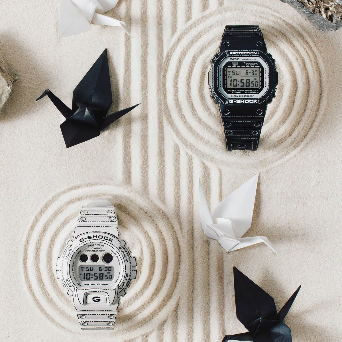 Casio G-Shock DW-6900RGM-5 Herrenuhr Origami Weiß