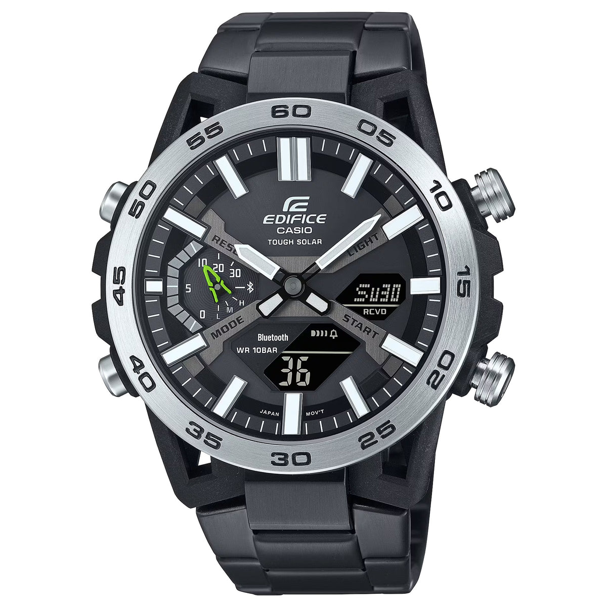 Casio Edifice ECB-2000DD-1A Herrenuhr Schwarz Silber