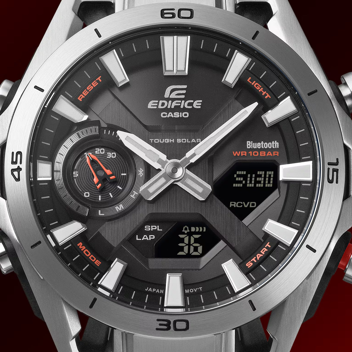 Montre Casio Edifice ECB-2300D-1A Homme Argenté Gris