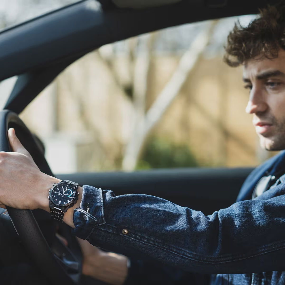 Montre Casio Edifice ECB-40DB-1A Homme Argenté Noir