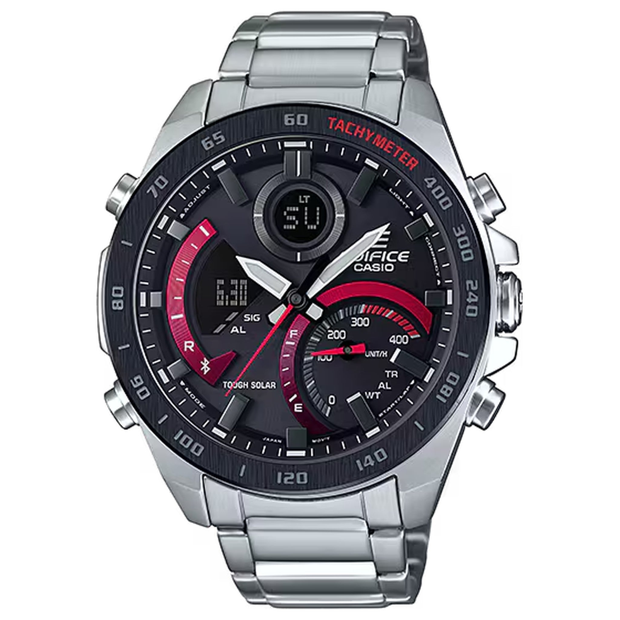 Montre Casio Edifice ECB-900DB-1A Homme Argenté Noir Rouge