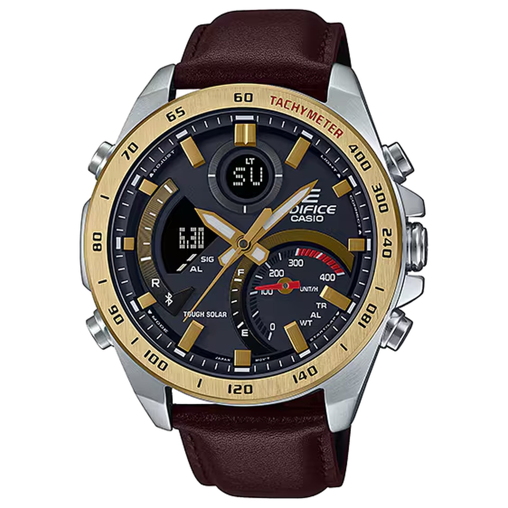 Montre Casio Edifice ECB-900GL-1A Homme Argenté Cuir Marron