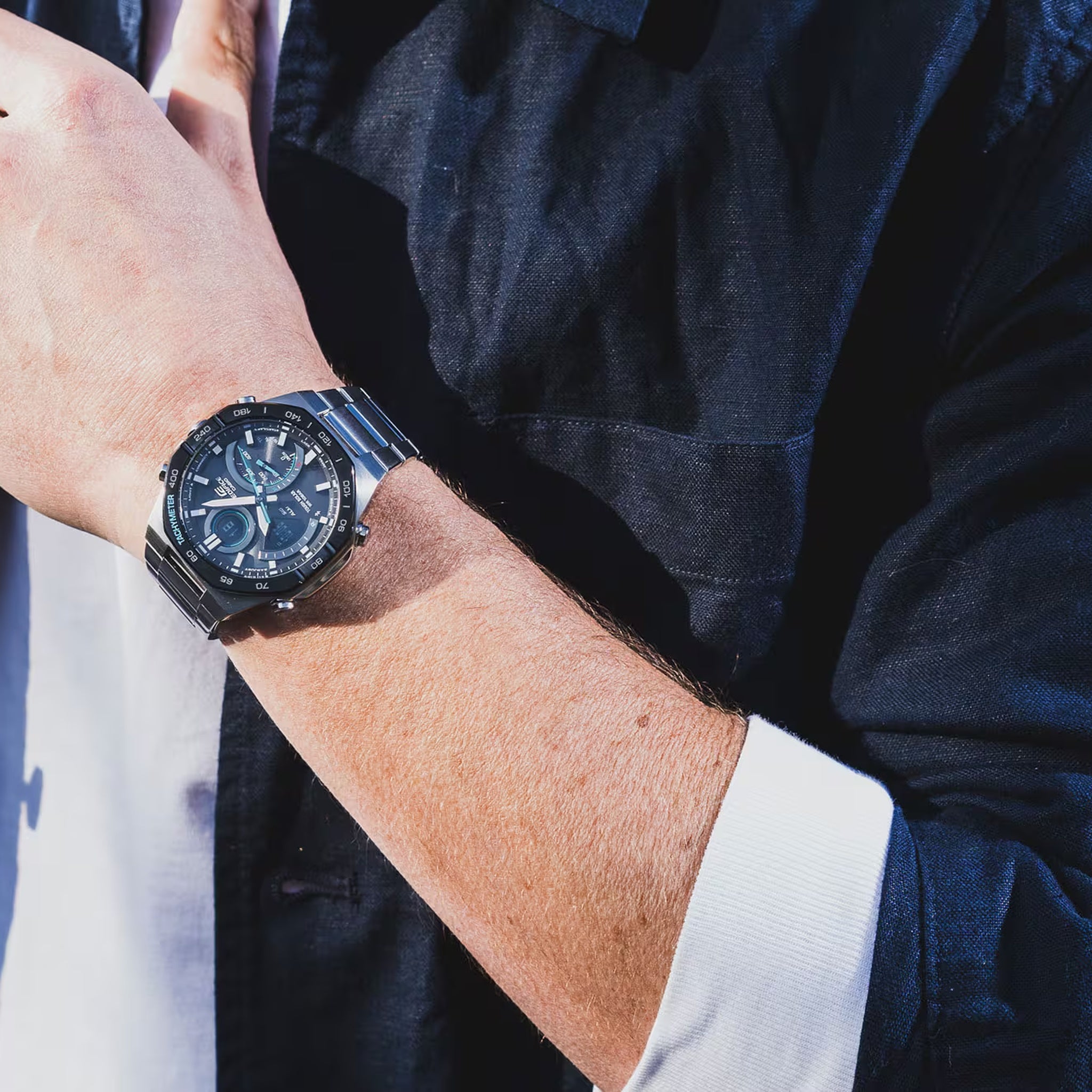 Montre Casio Edifice ECB-950DB-1A Homme Argenté Noir