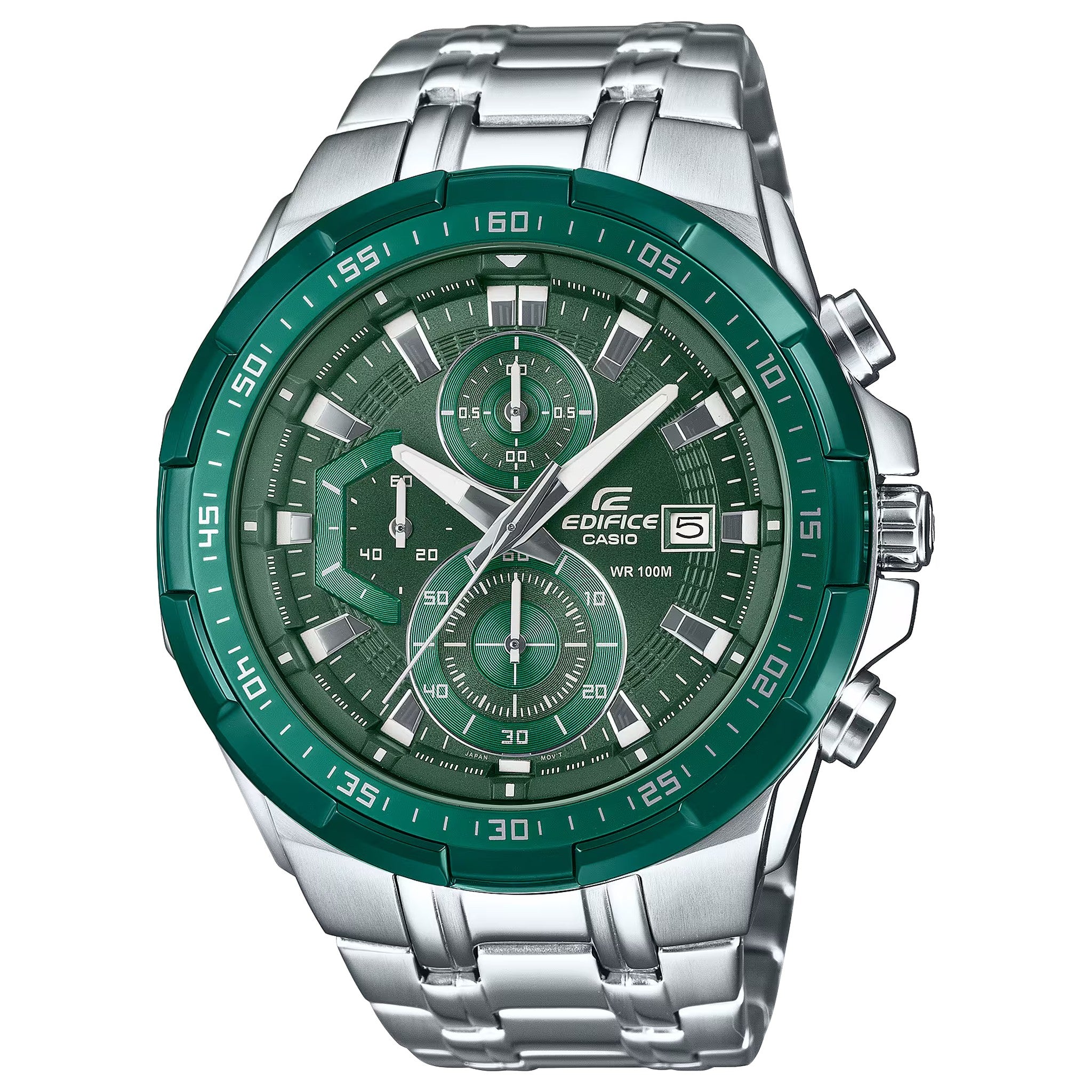 Casio Edifice EFR-539DE-3A Herrenuhr Silber Grün