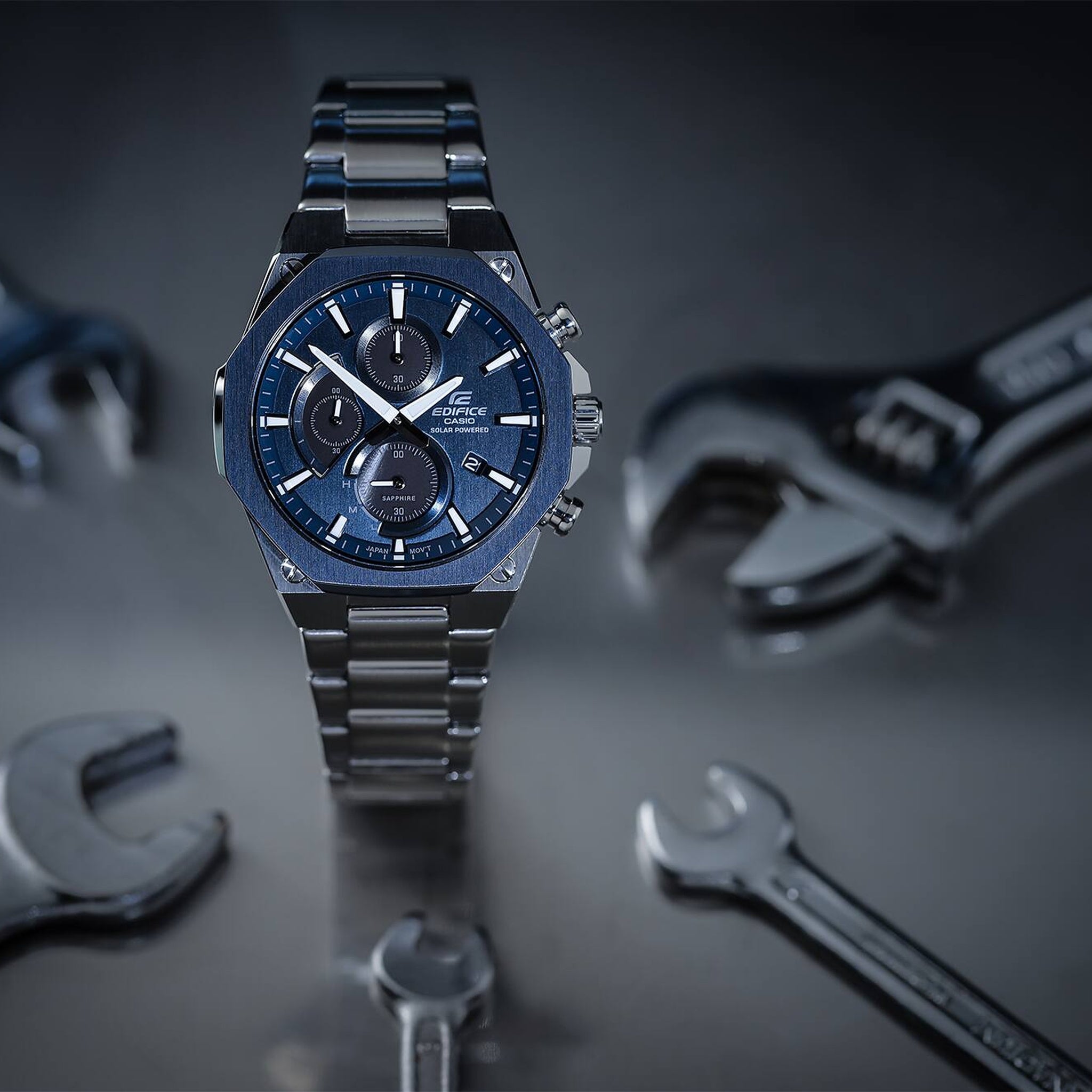 Montre Casio Edifice EFS-S570DB-2A Homme Argenté Bleu