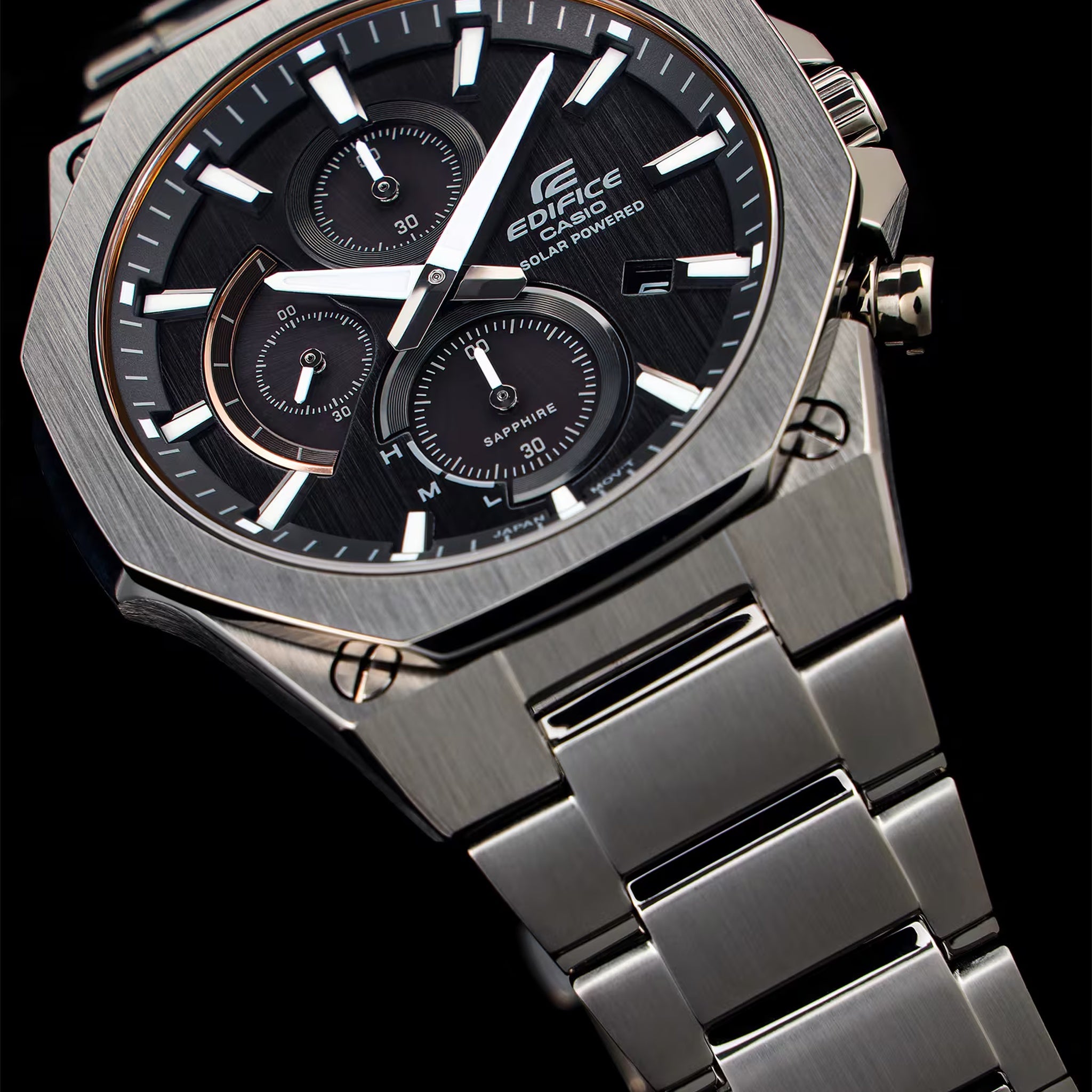 Casio Edifice EFS-S570DC-1A Herrenuhr Schwarz Silber