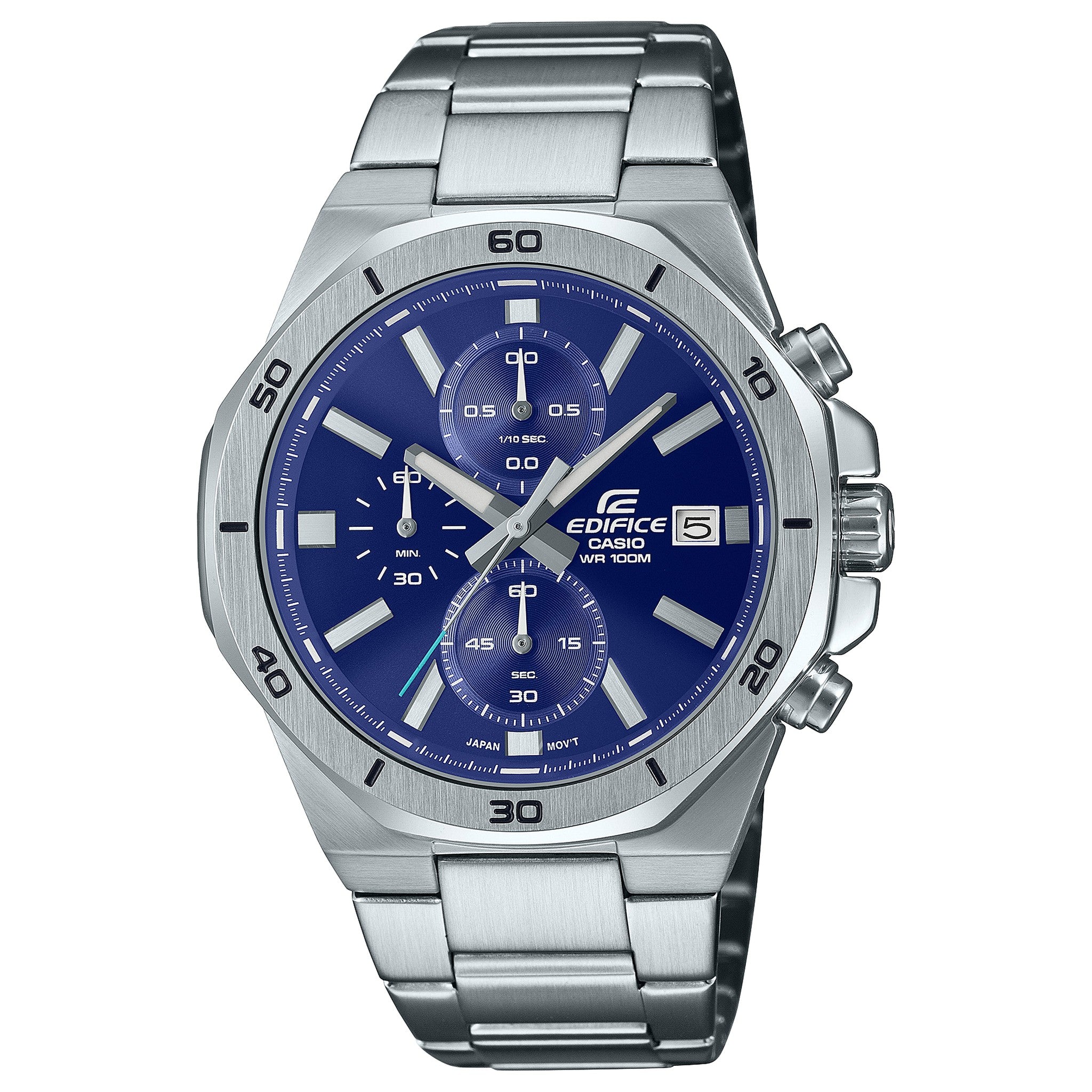 Casio Edifice EFV-640D-2A Herrenuhr Silber Blau