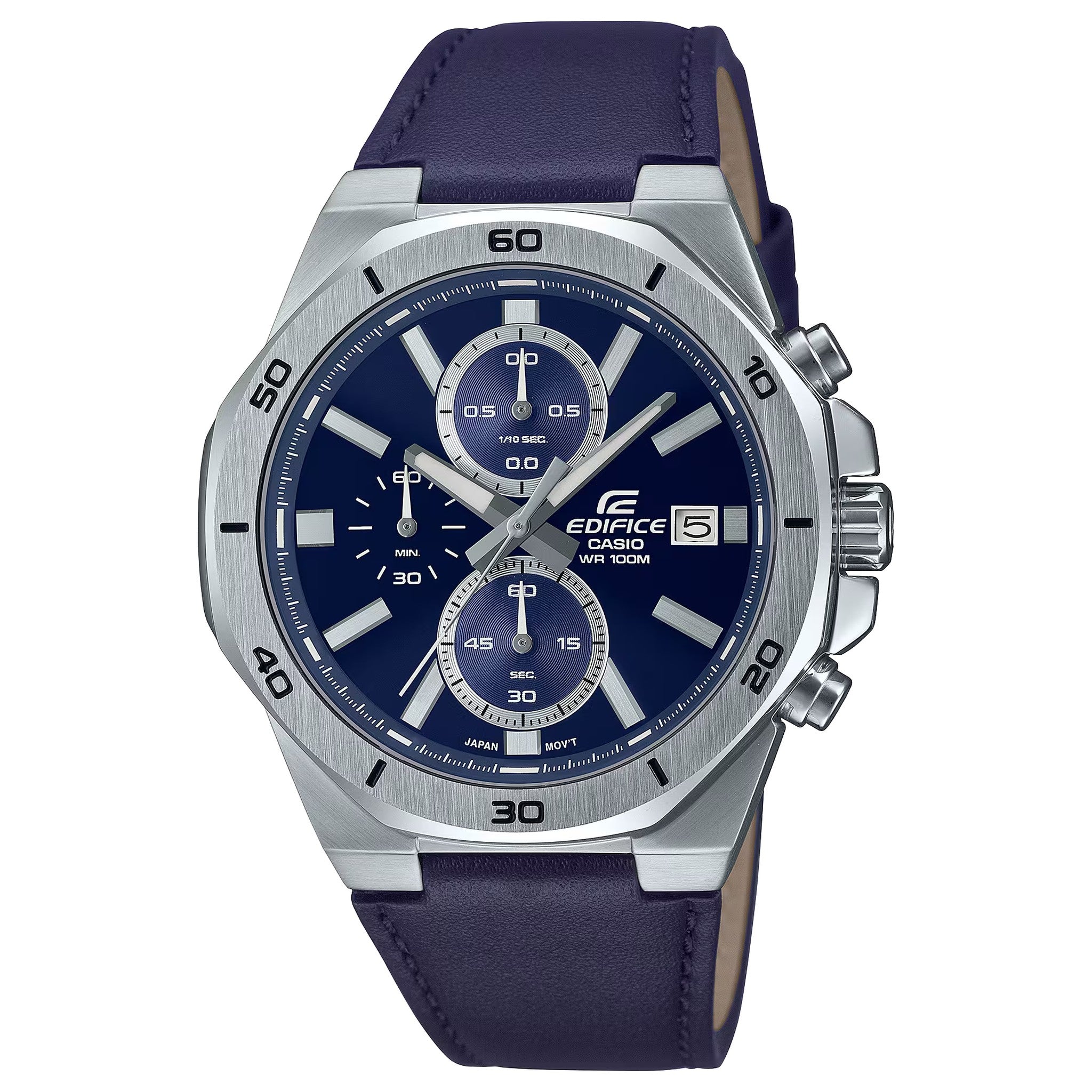 Casio Edifice EFV-640L-2A Herrenuhr Silber Blau