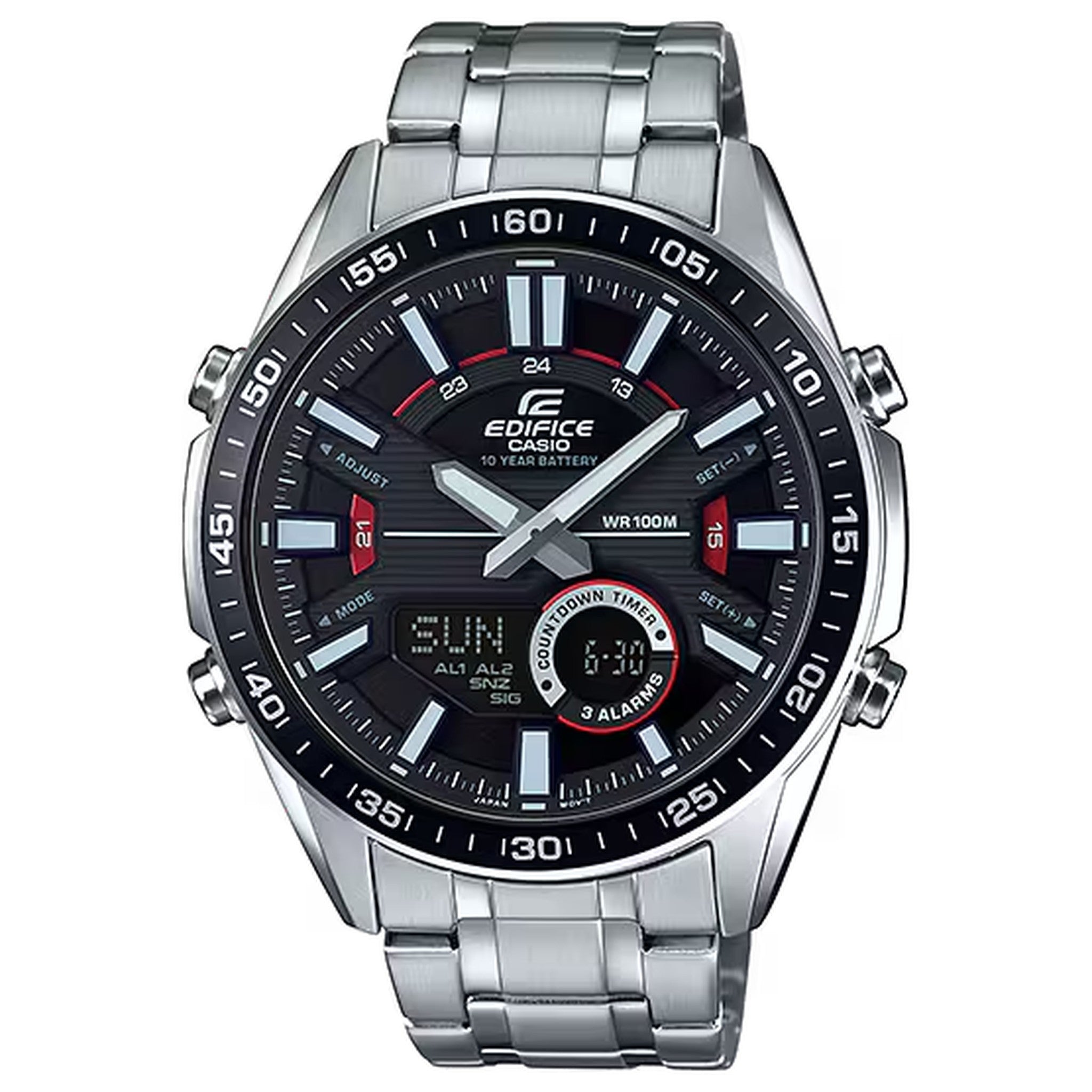Casio Edifice EFV-C100D-1A Herrenuhr Silber Schwarz