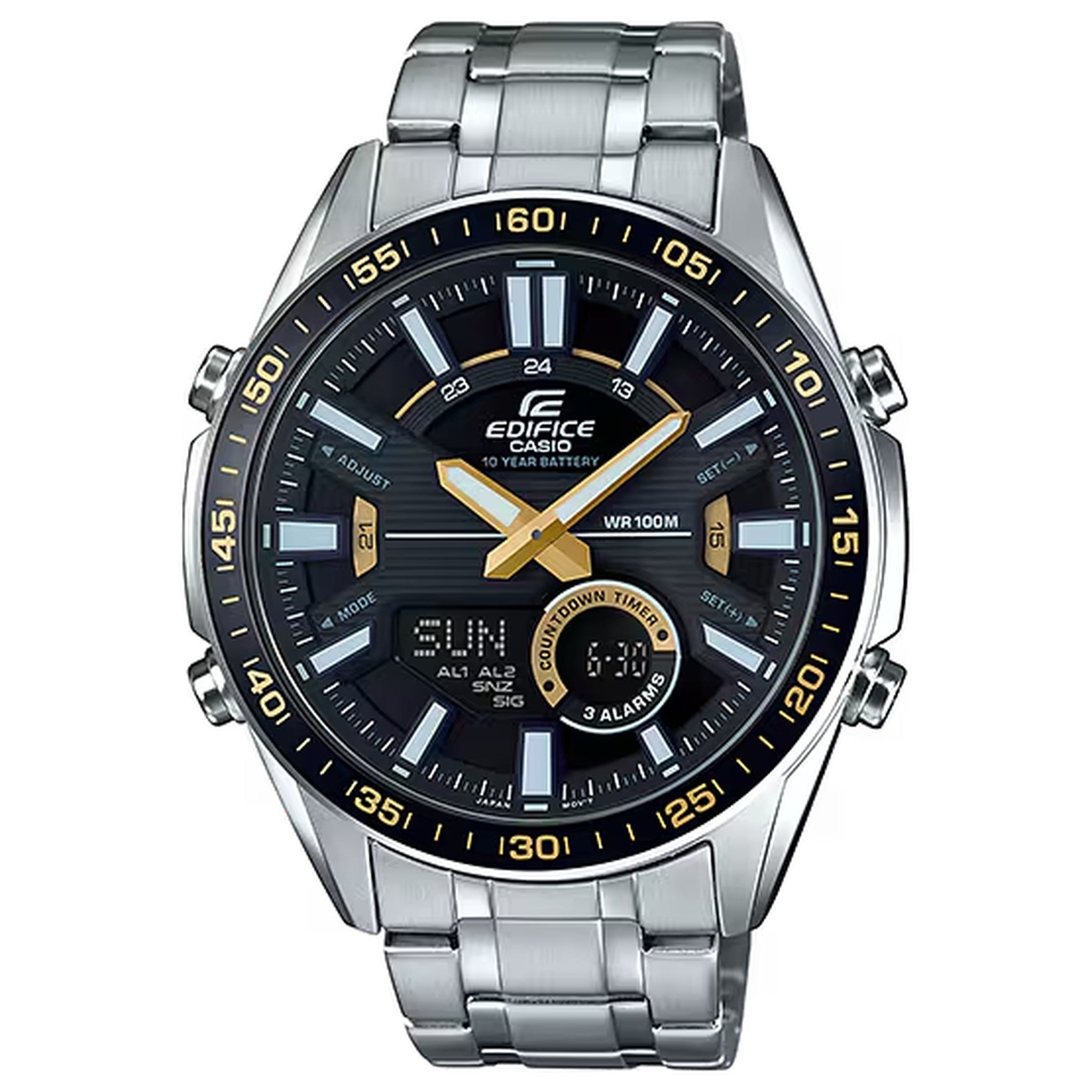 Casio Edifice EFV-C100D-1B Herrenuhr Silber Schwarz