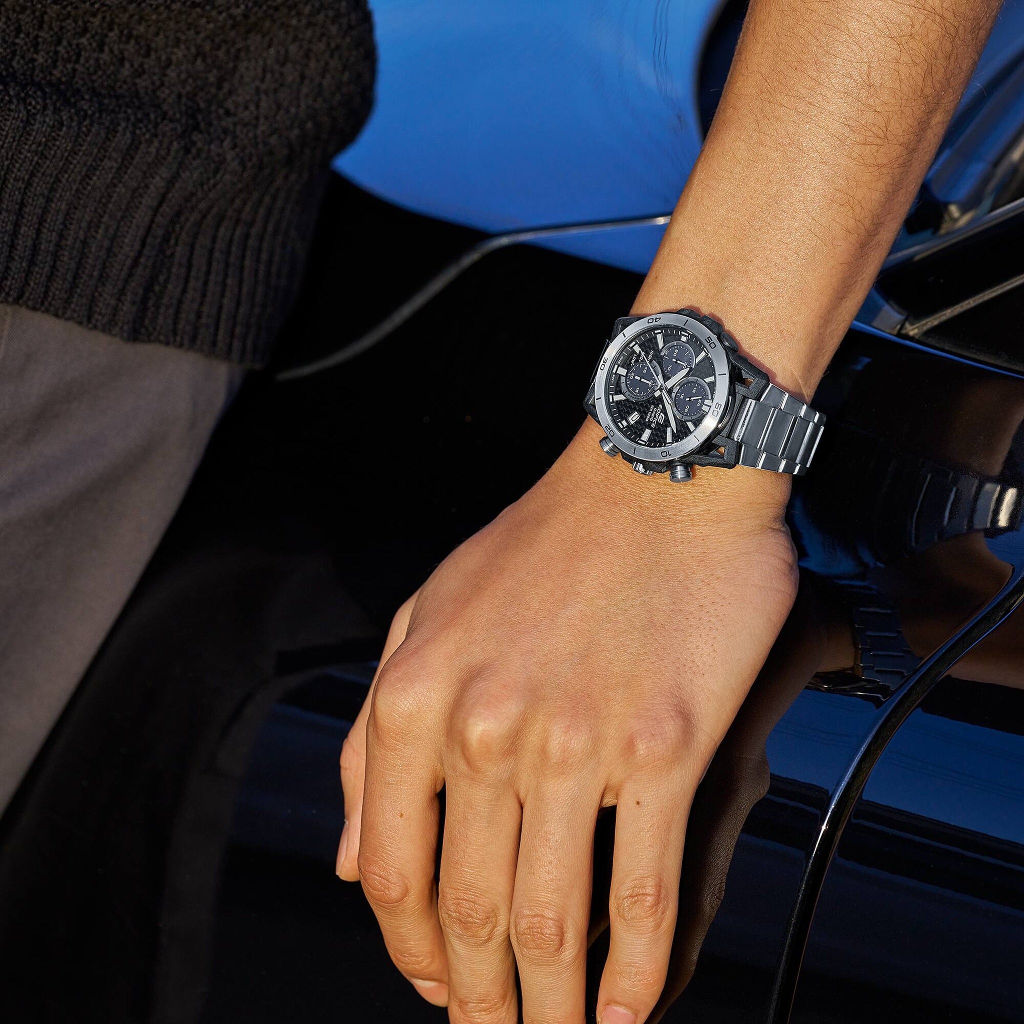 Casio Edifice EQS-960D-1A Herrenuhr Silber Schwarz