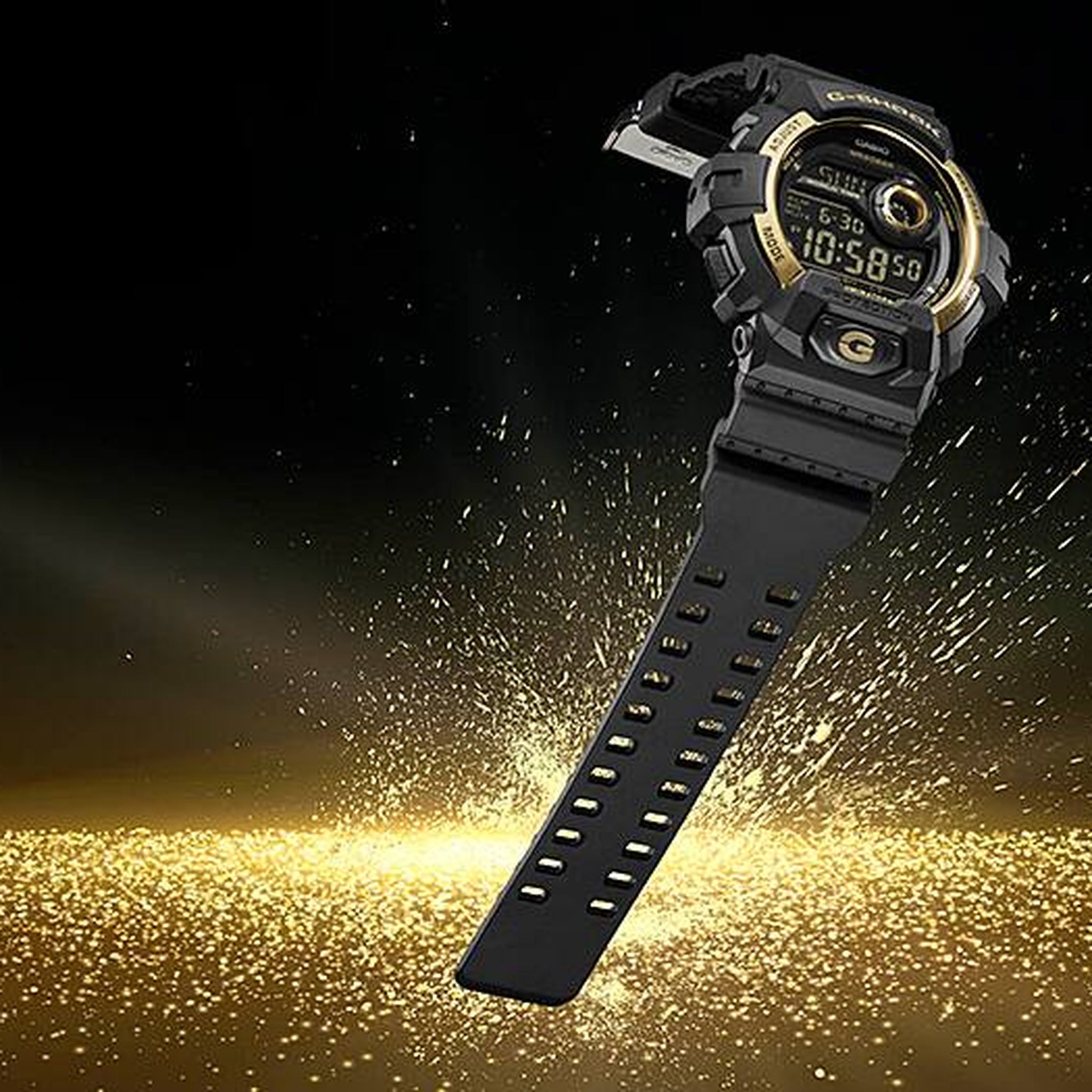 Casio G-Shock G-8900GB-1 Herrenuhr Schwarz Gold