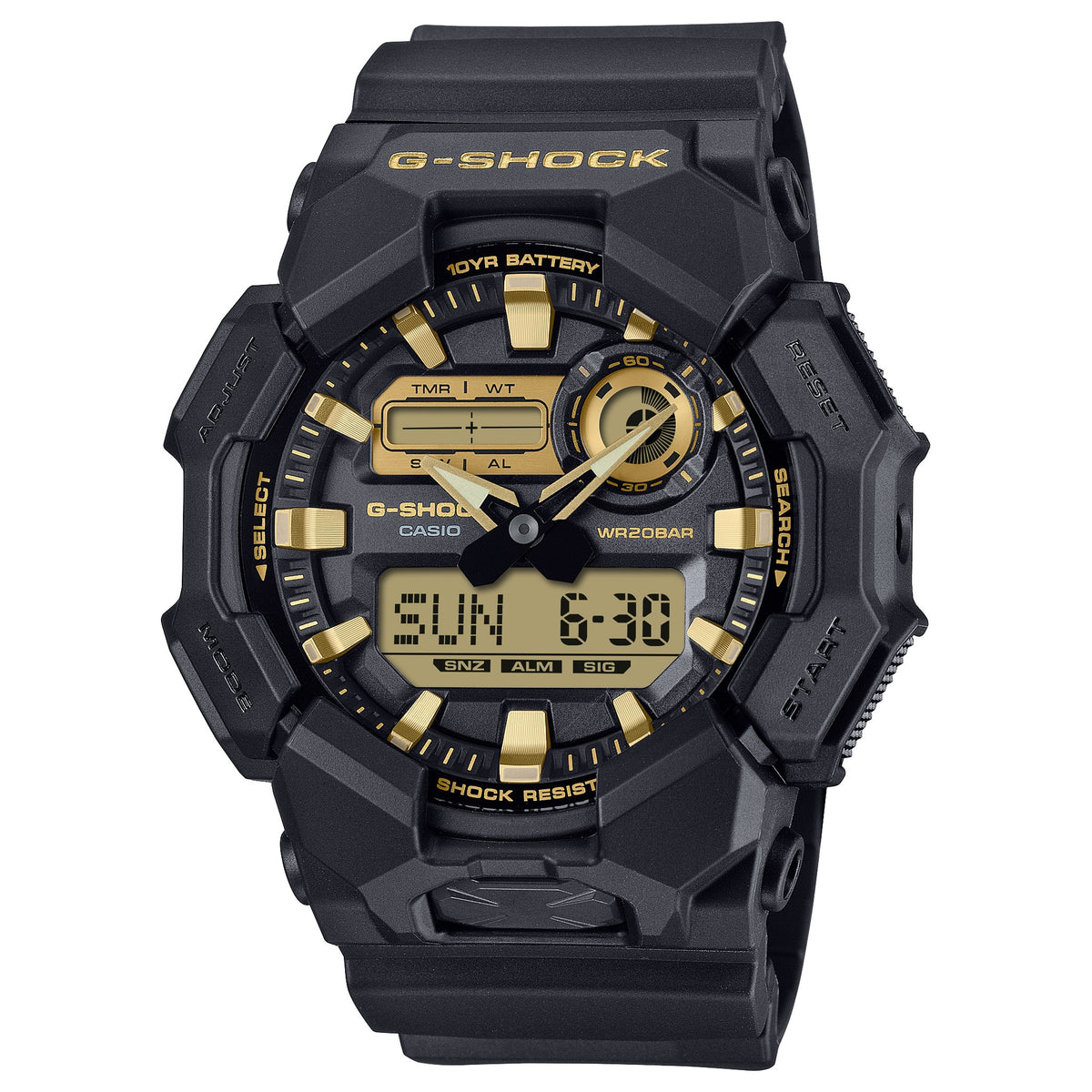 Casio G-Shock GA-010GB-1A9 Herrenuhr Schwarz Gold