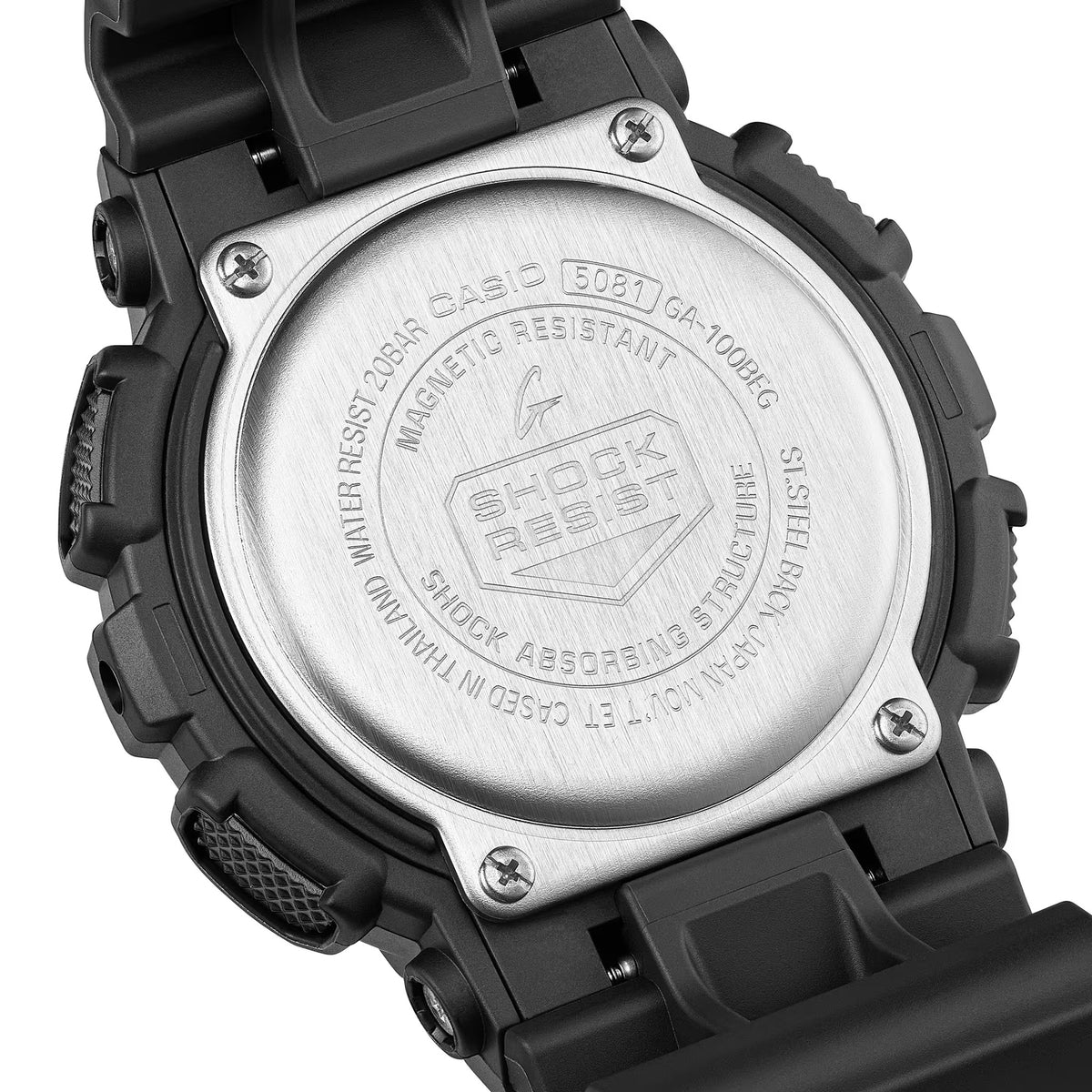 Casio G-Shock GA-100BEG-1A Herrenuhr Schwarz Grün