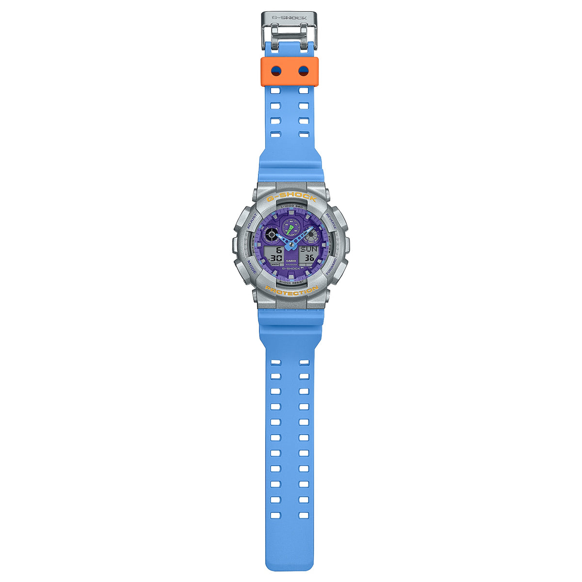 Casio G-Shock GA-100EU-8A2 Herrenuhr Grau Blau