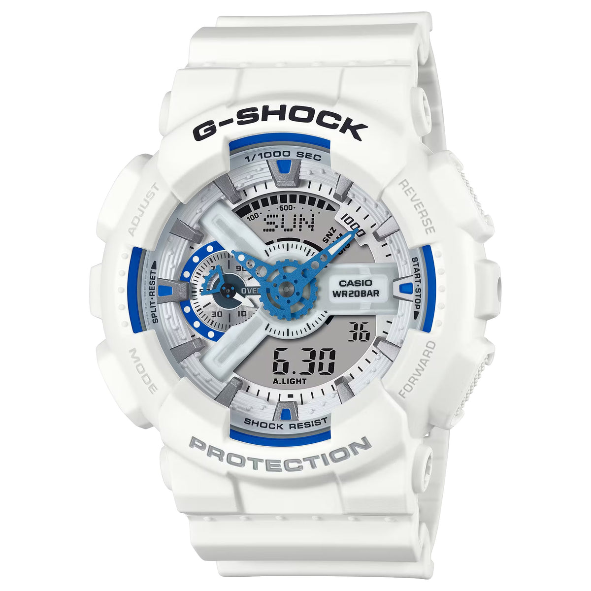 Casio G-Shock GA-110HDS-7A Herrenuhr Weiß Blau