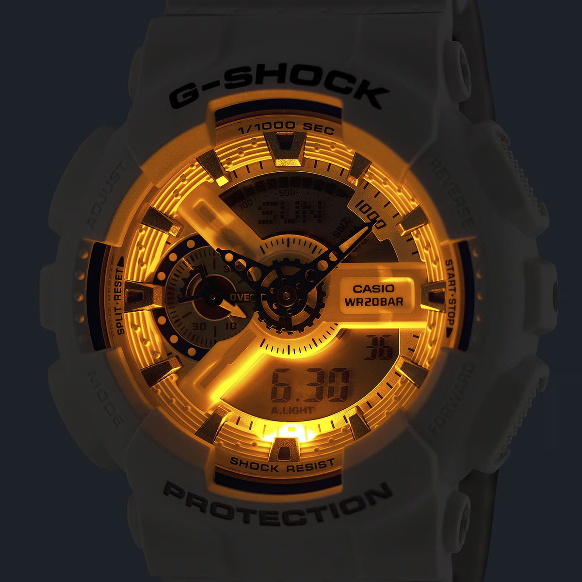 Casio G-Shock GA-110HDS-7A Herrenuhr Weiß Blau