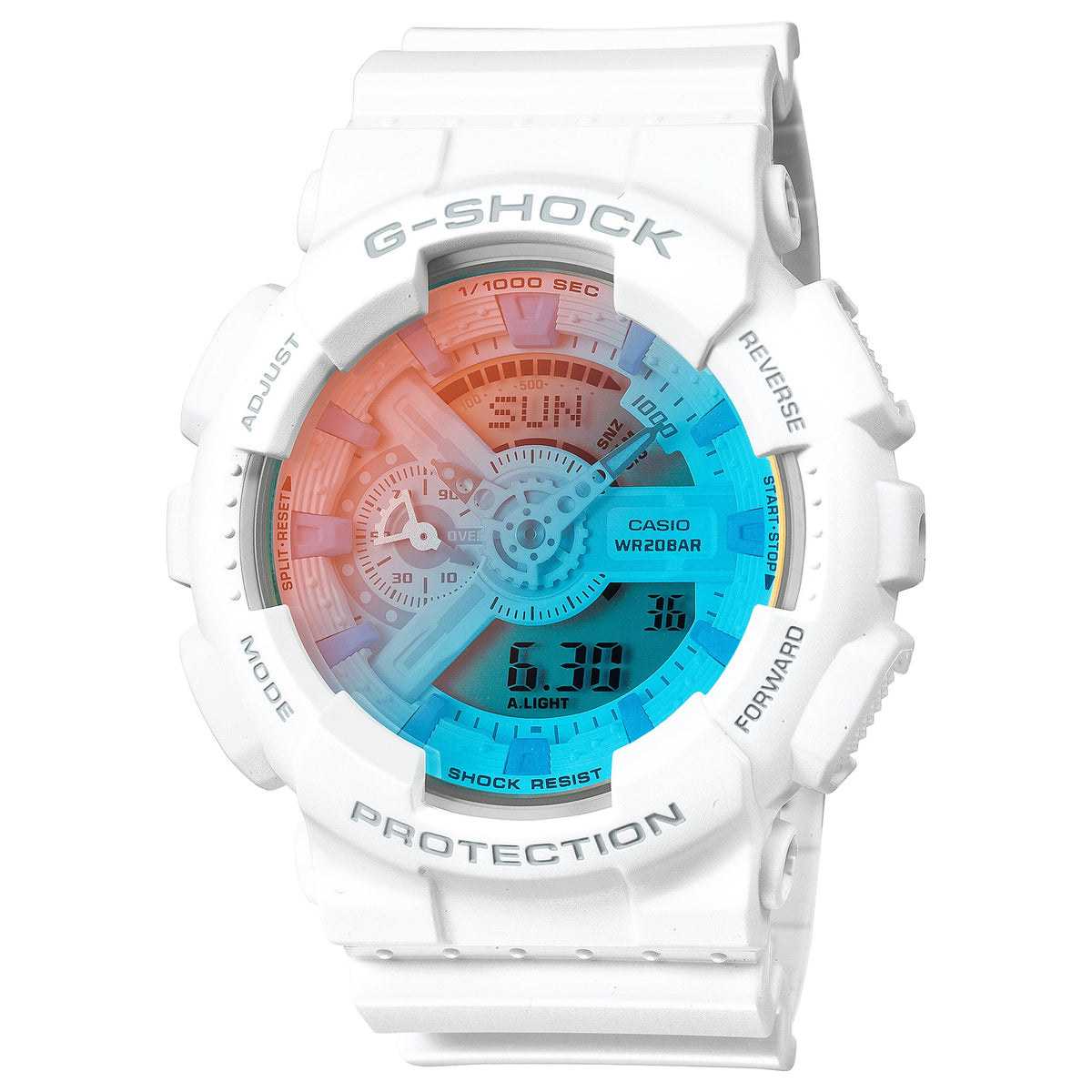 Casio G-Shock GA-110TL-7A Herrenuhr Weiß Bunt