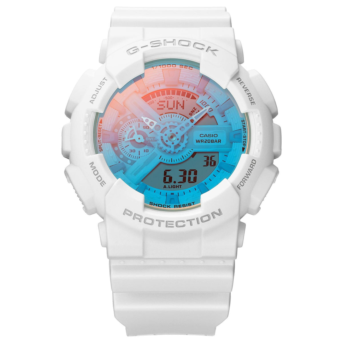 Casio G-Shock GA-110TL-7A Herrenuhr Weiß Bunt
