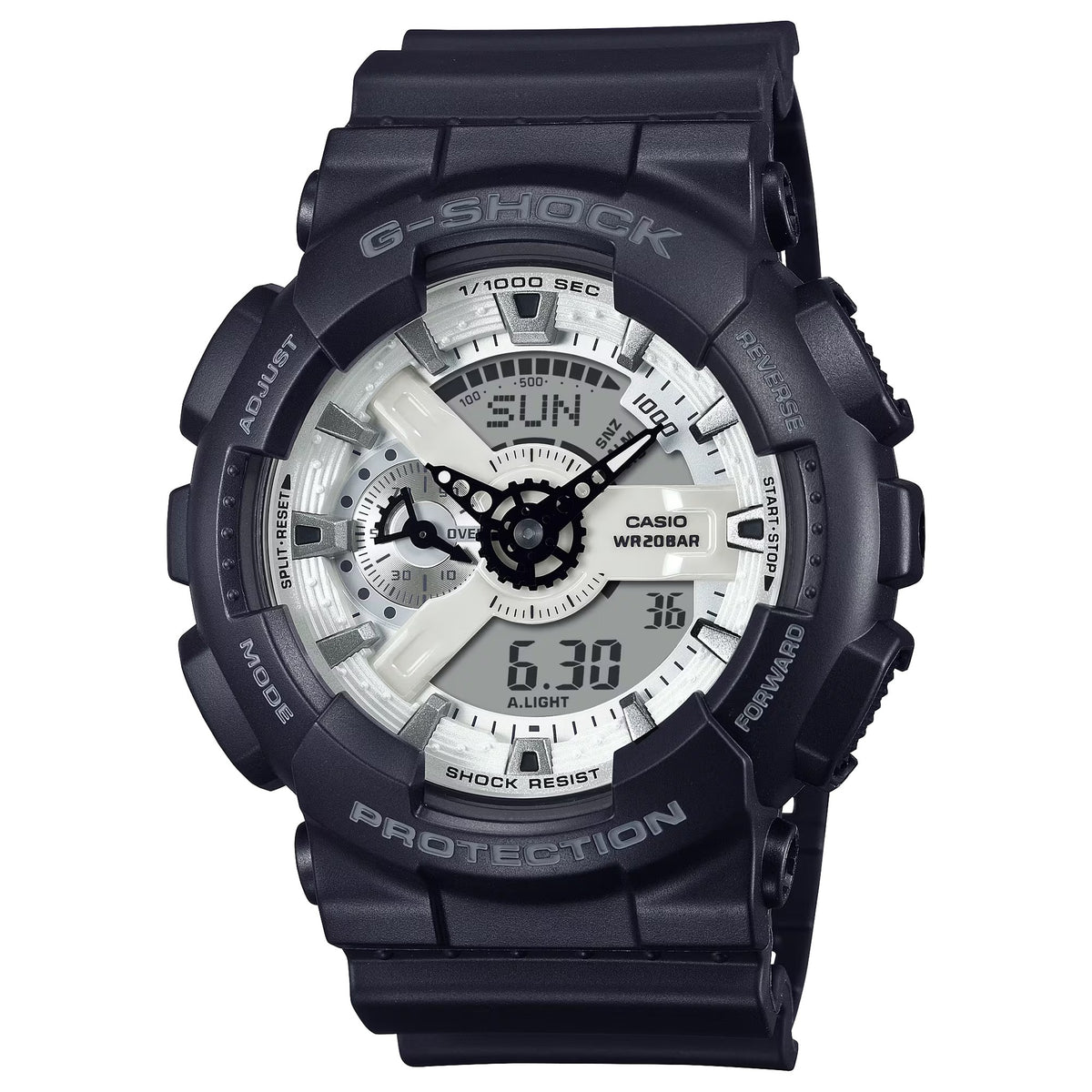Casio G-Shock GA-110WD-1A Herrenuhr Schwarz Weiß