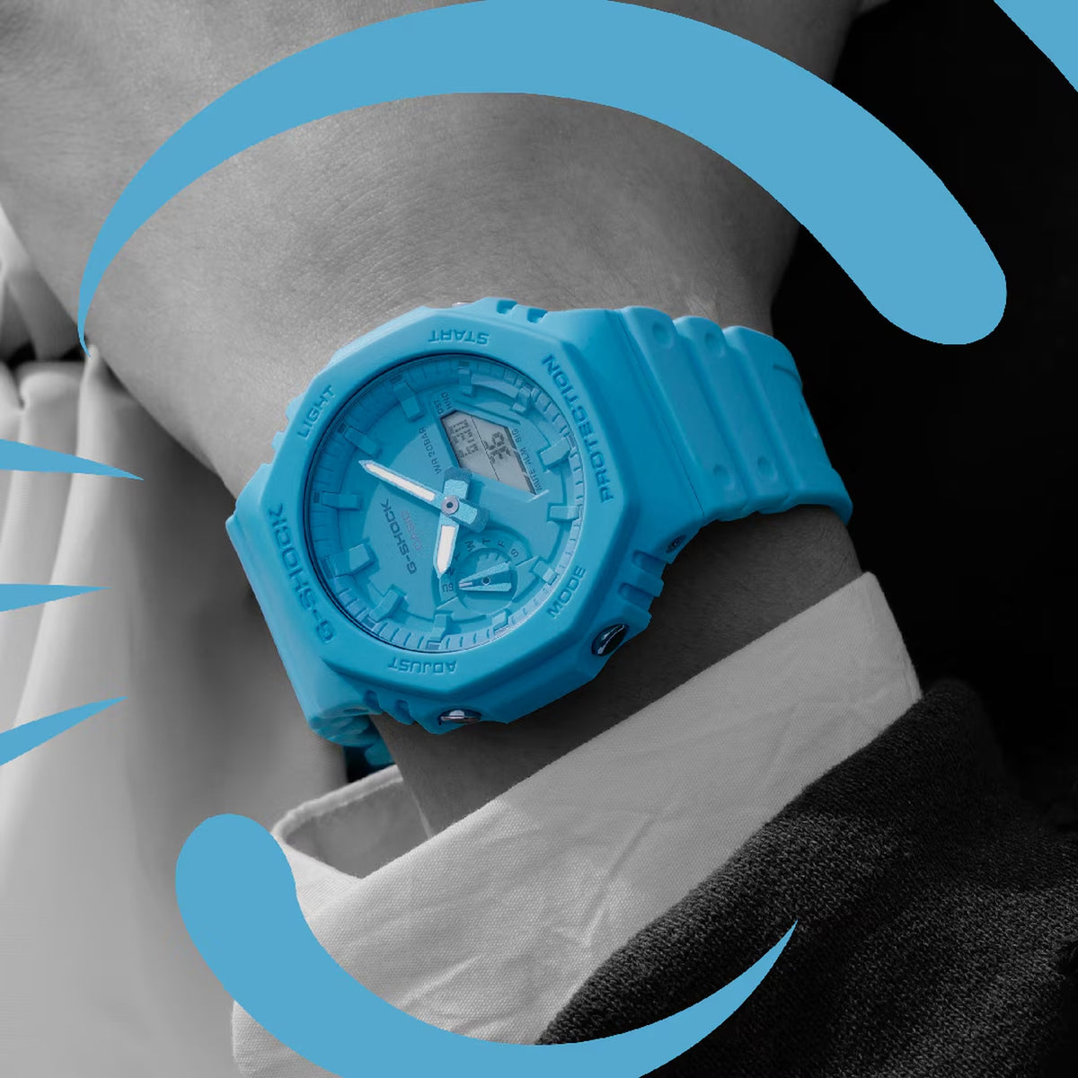 Casio G-Shock GA-2100-2A2 Herrenuhr Blau