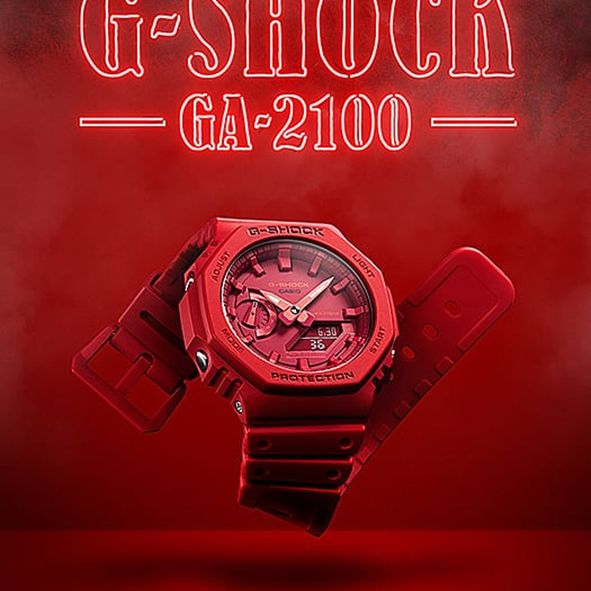 Montre Casio G-Shock GA-2100-4A Homme Rouge