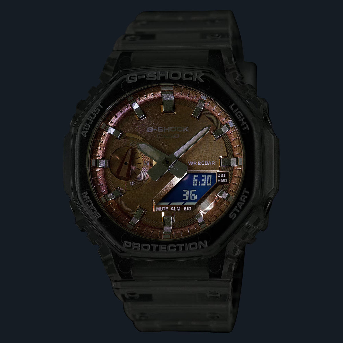 Casio G-Shock GA-2100BM-7A5 Men's Transparent Bronze Watch