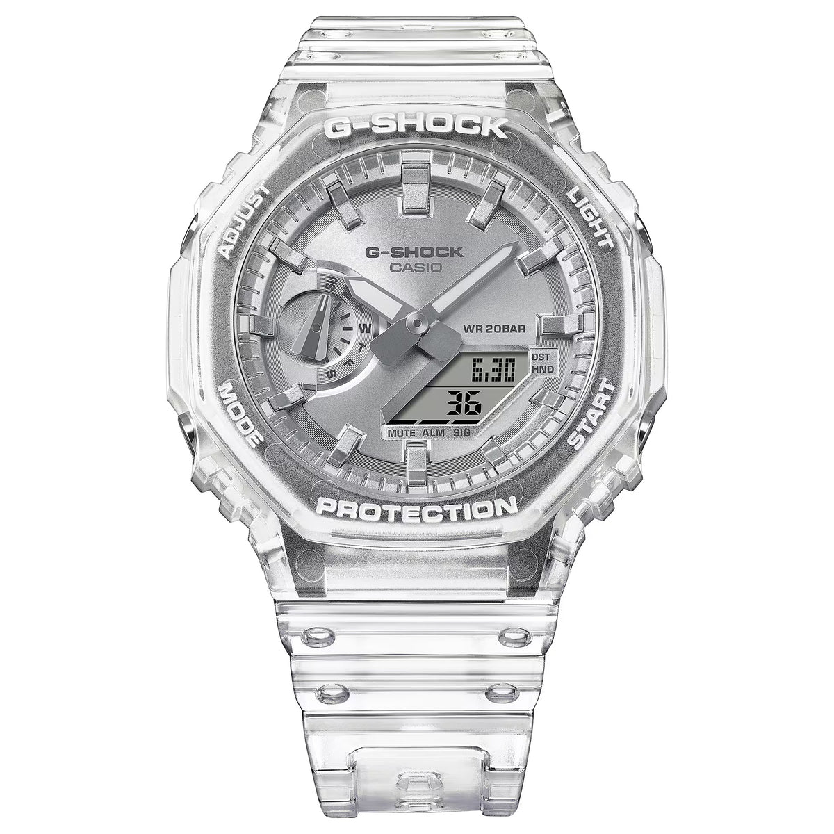 Casio G-Shock GA-2100BM-7A8 Herrenuhr Transparent Silber