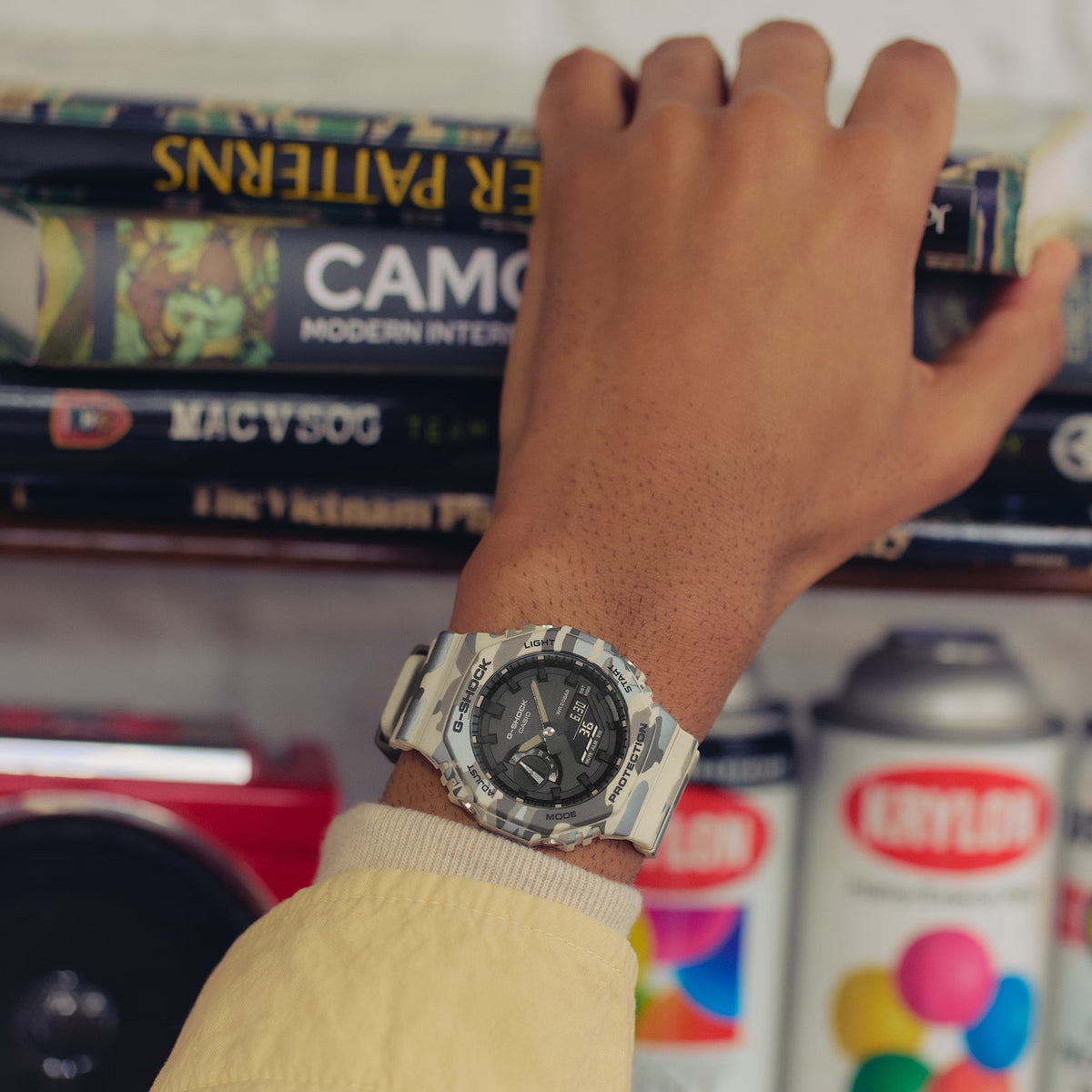 Casio G-Shock GA-2100CM-5A Herrenuhr Camouflage