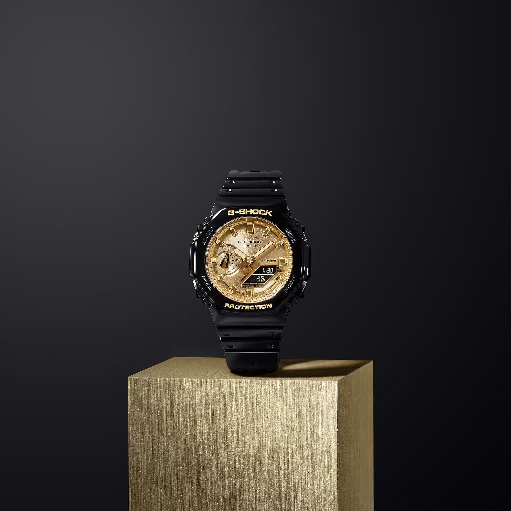 Montre Casio G-Shock GA-2100GB-1A Homme Noir Doré