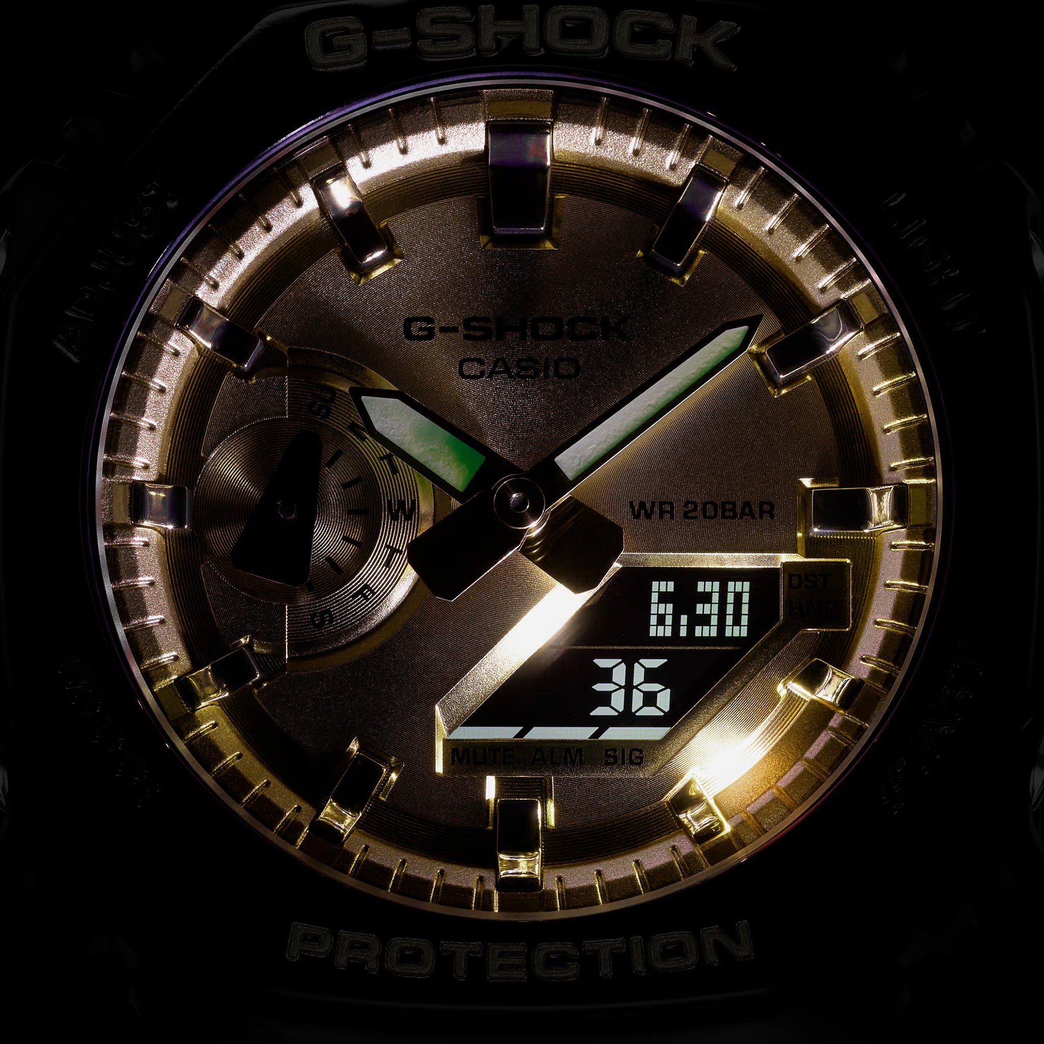 Montre Casio G-Shock GA-2100GB-1A Homme Noir Doré