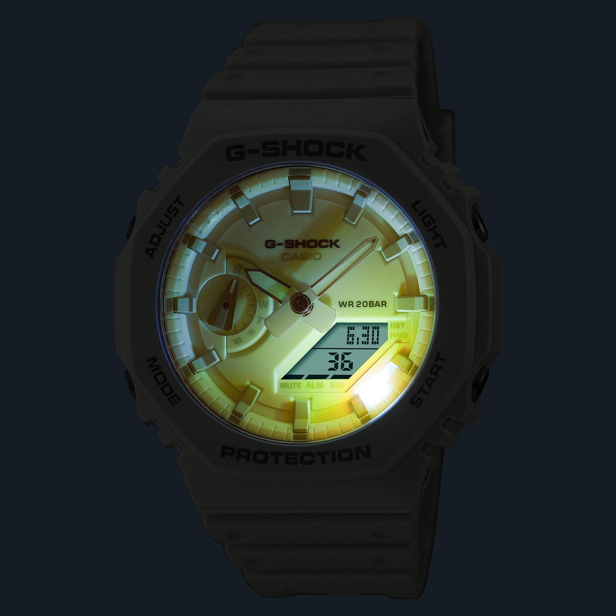 Casio G-Shock GA-2100TL-7A Herrenuhr Weiß Bunt