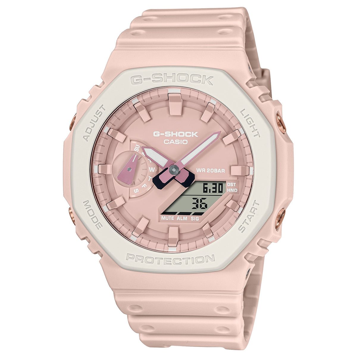 Casio G-Shock GA-2110SL-4A7 Herrenuhr Rosa Weiß
