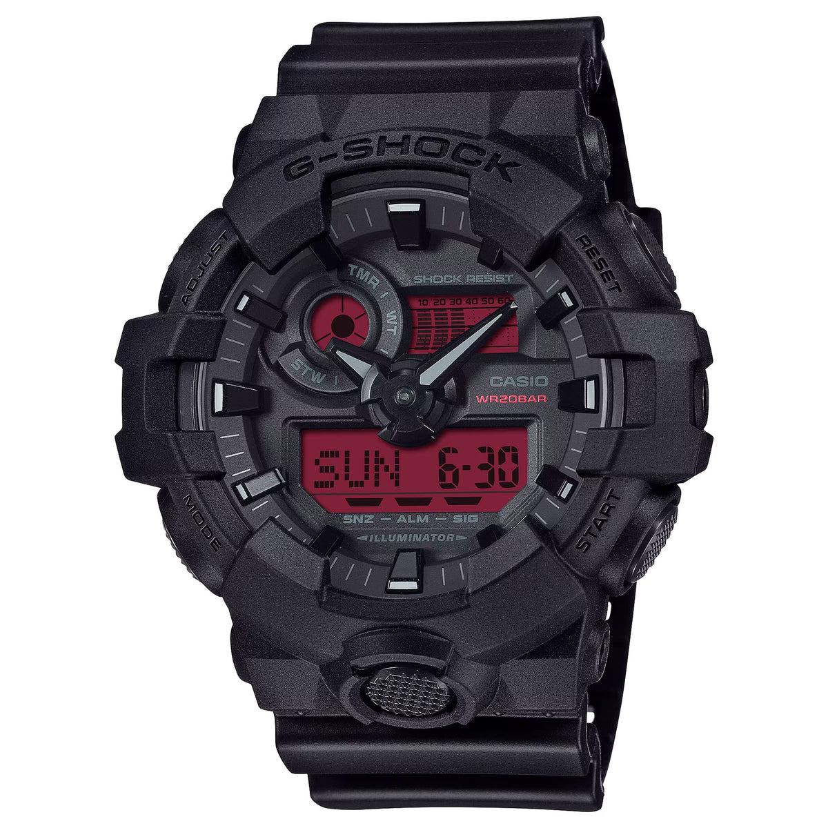 Casio G-Shock GA-700BBR-1A Herrenuhr Schwarz