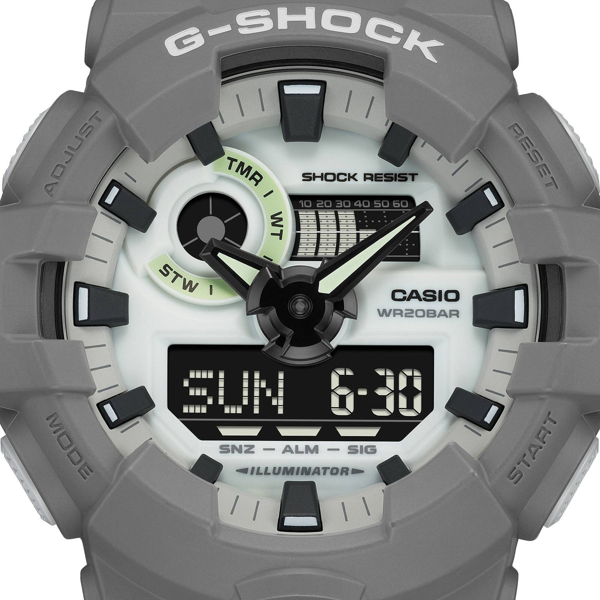 Montre Casio G-Shock GA-700HD-8A Homme Gris Blanc
