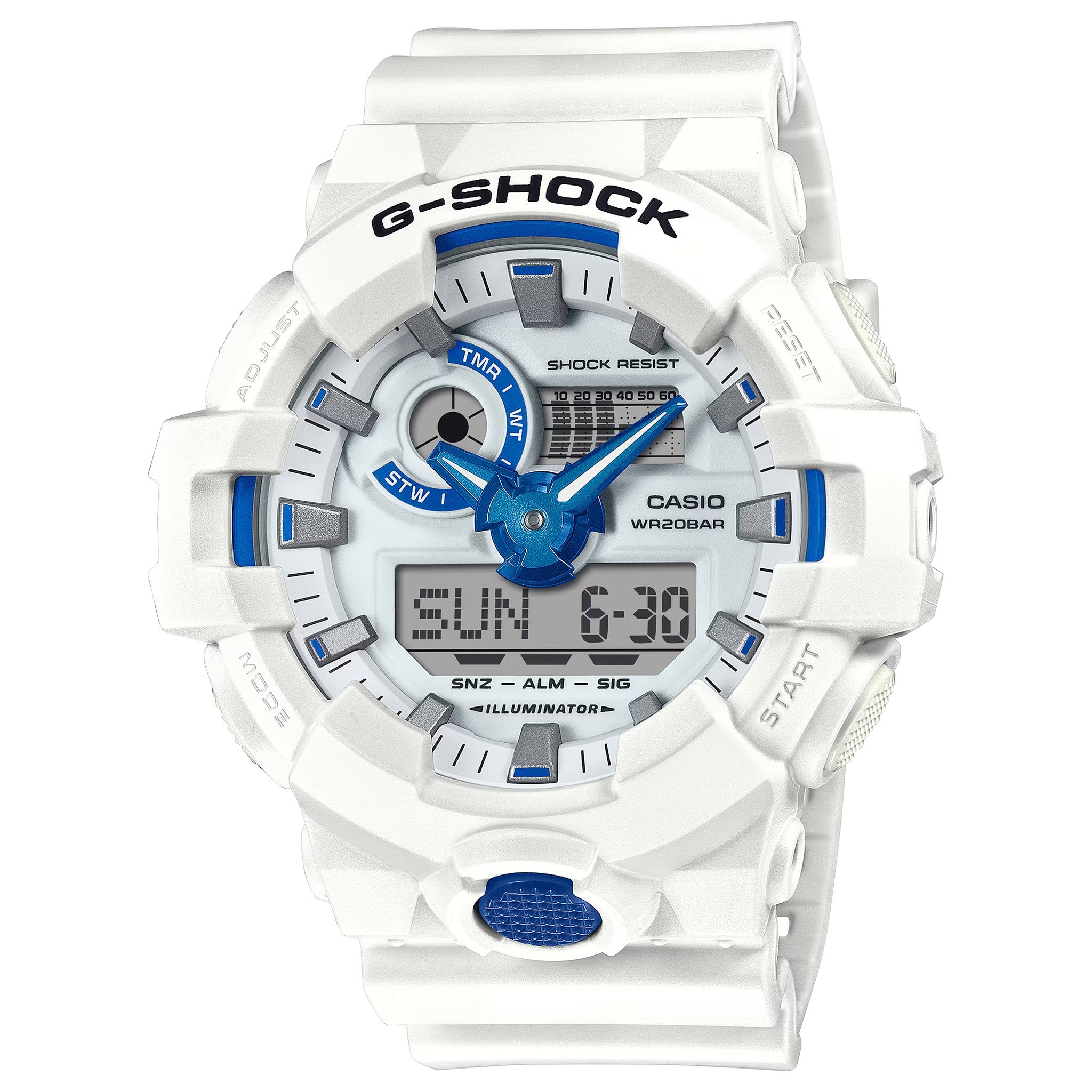 Montre Casio G-Shock GA-700HDS-7A Homme Blanc Bleu
