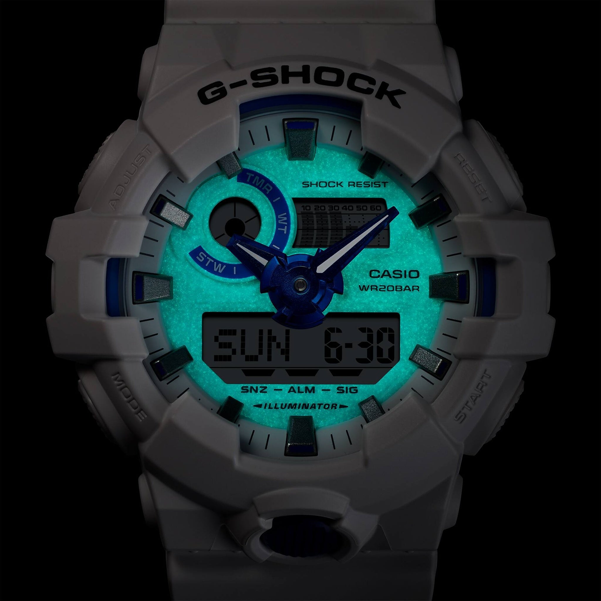 Montre Casio G-Shock GA-700HDS-7A Homme Blanc Bleu