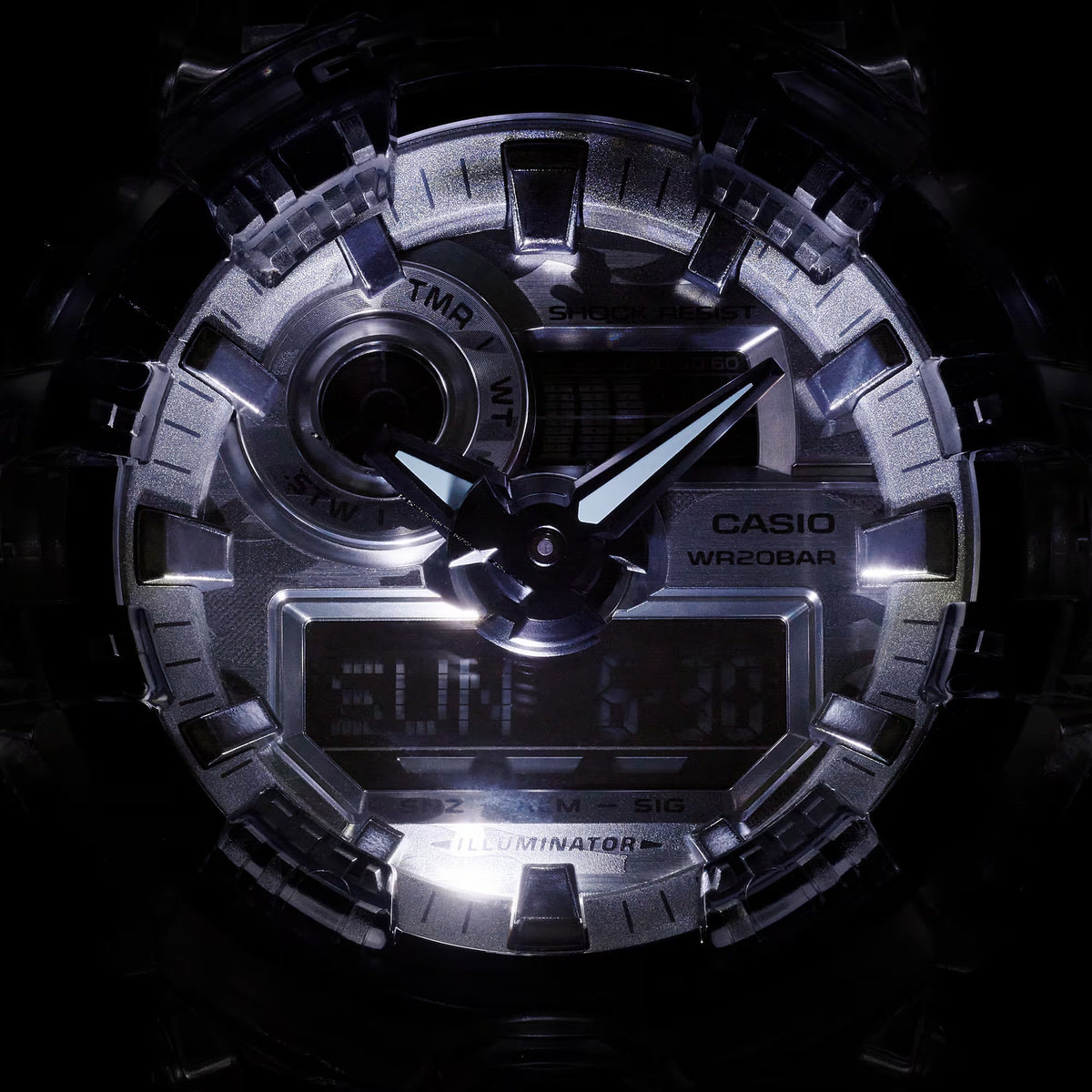 Casio G-Shock GA-700SKC-1A Herrenuhr Transparent Schwarz